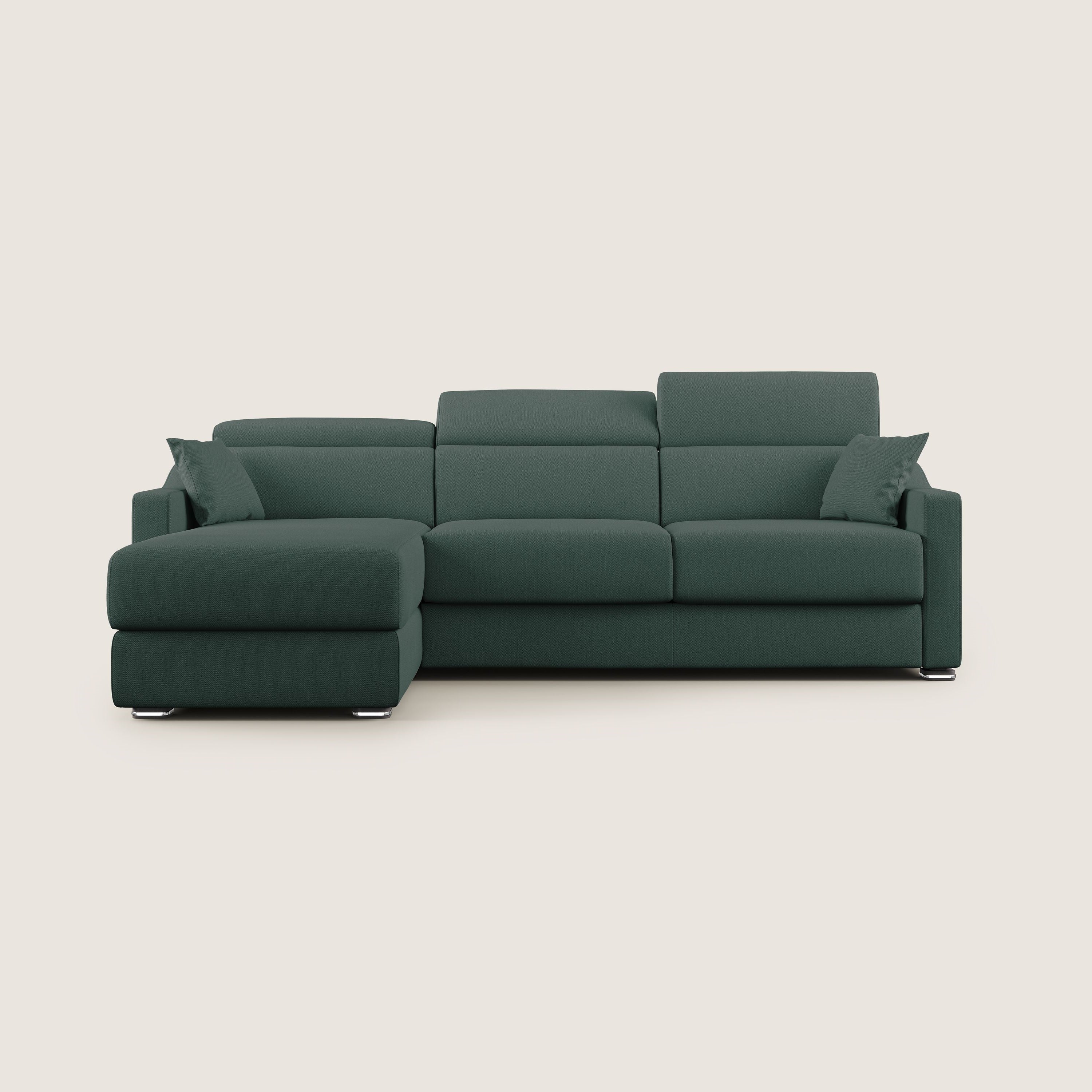 Amber canapé d'angle convertible en tissu détachable T05 vert - Image 11