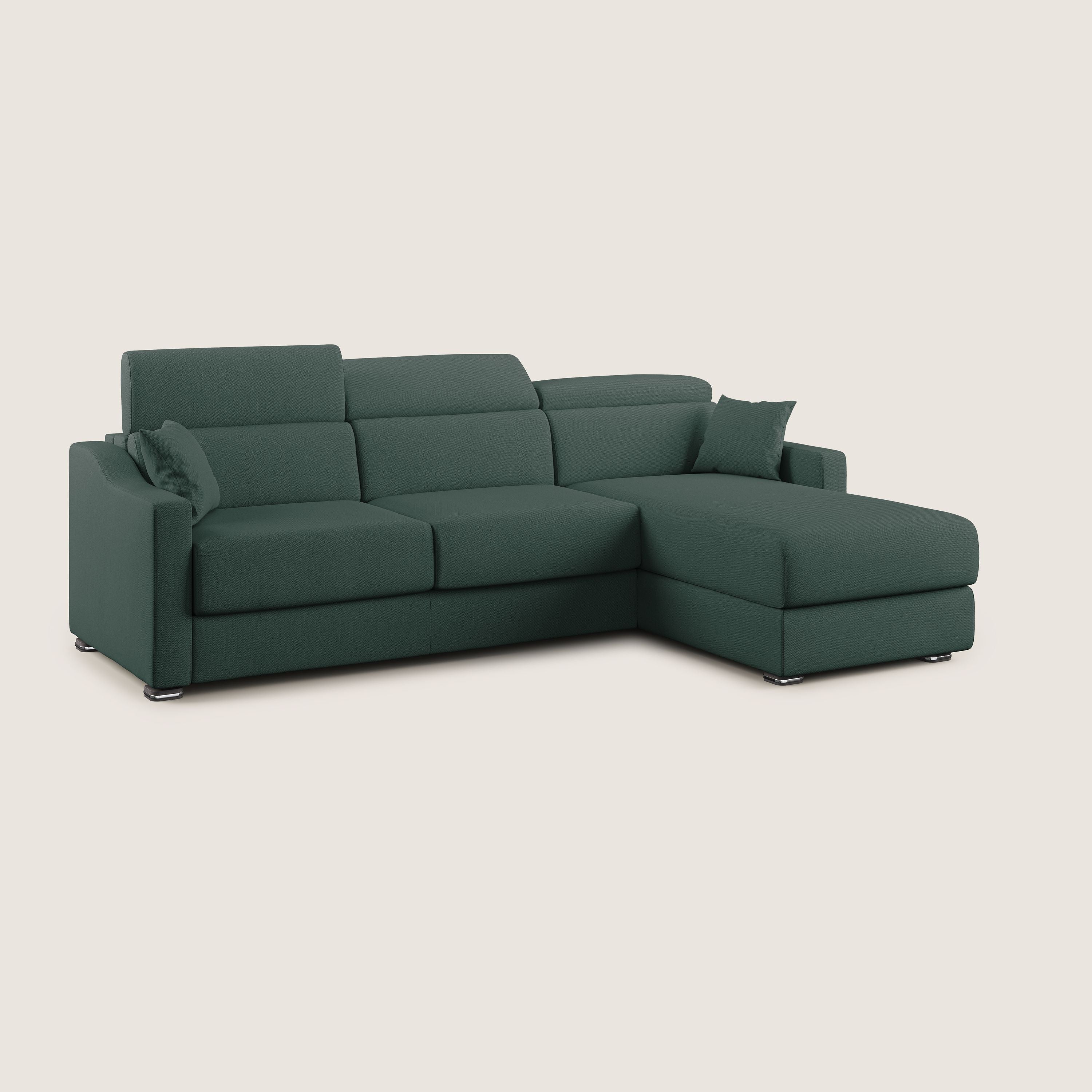 Amber canapé d'angle convertible en tissu détachable T05 vert - Image 3