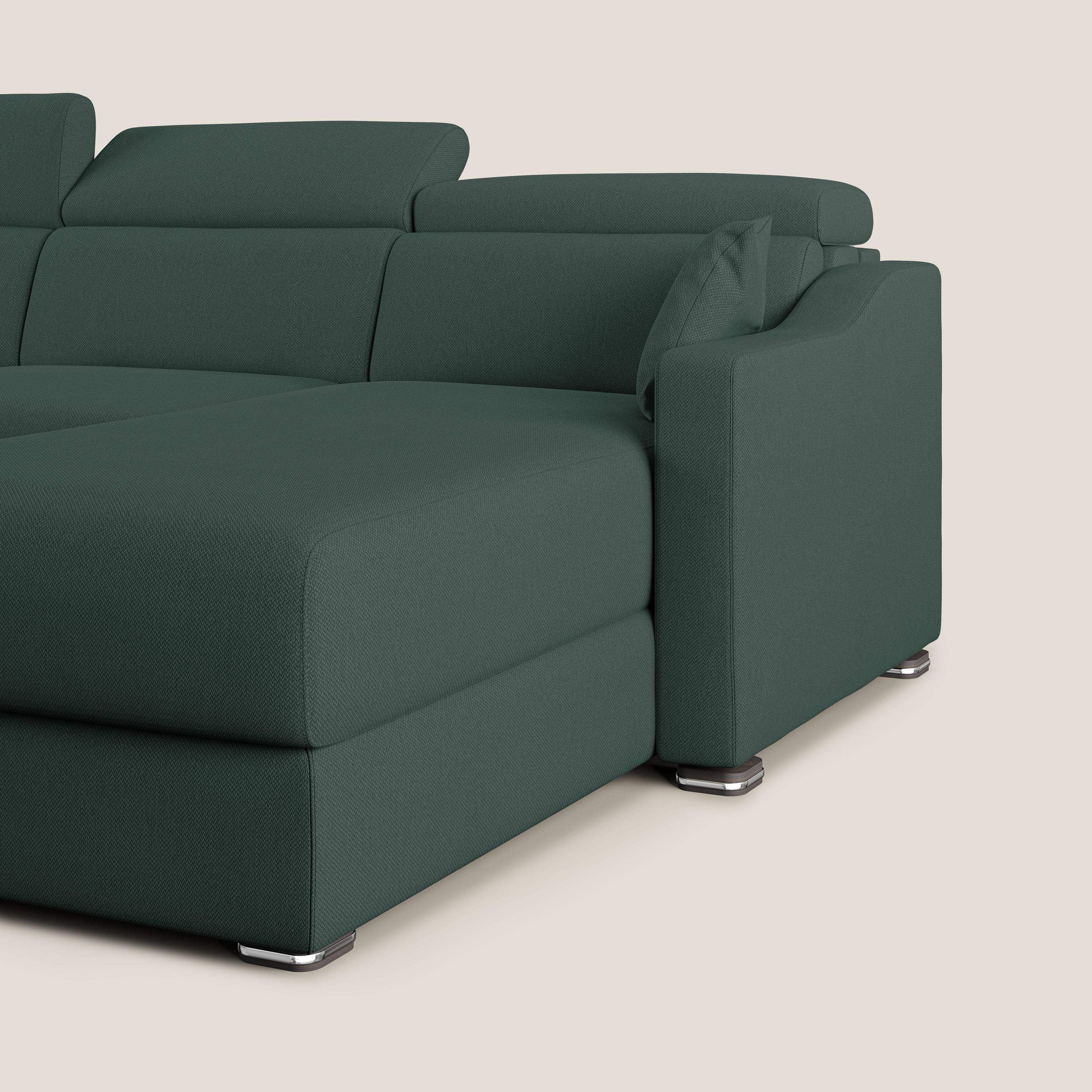 Amber canapé d'angle convertible en tissu détachable T05 vert - Image 5
