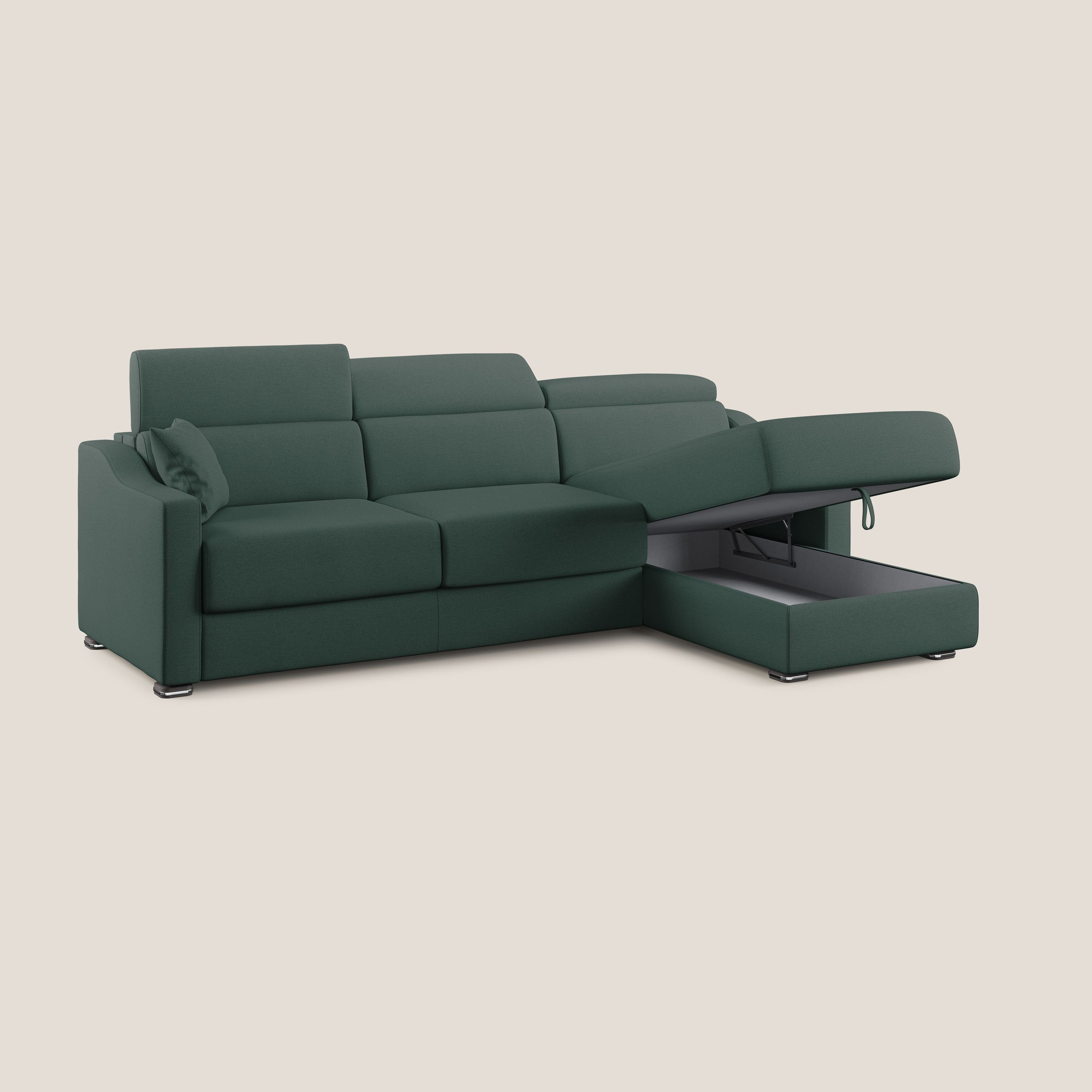 Amber canapé d'angle convertible en tissu détachable T05 vert - Image 6
