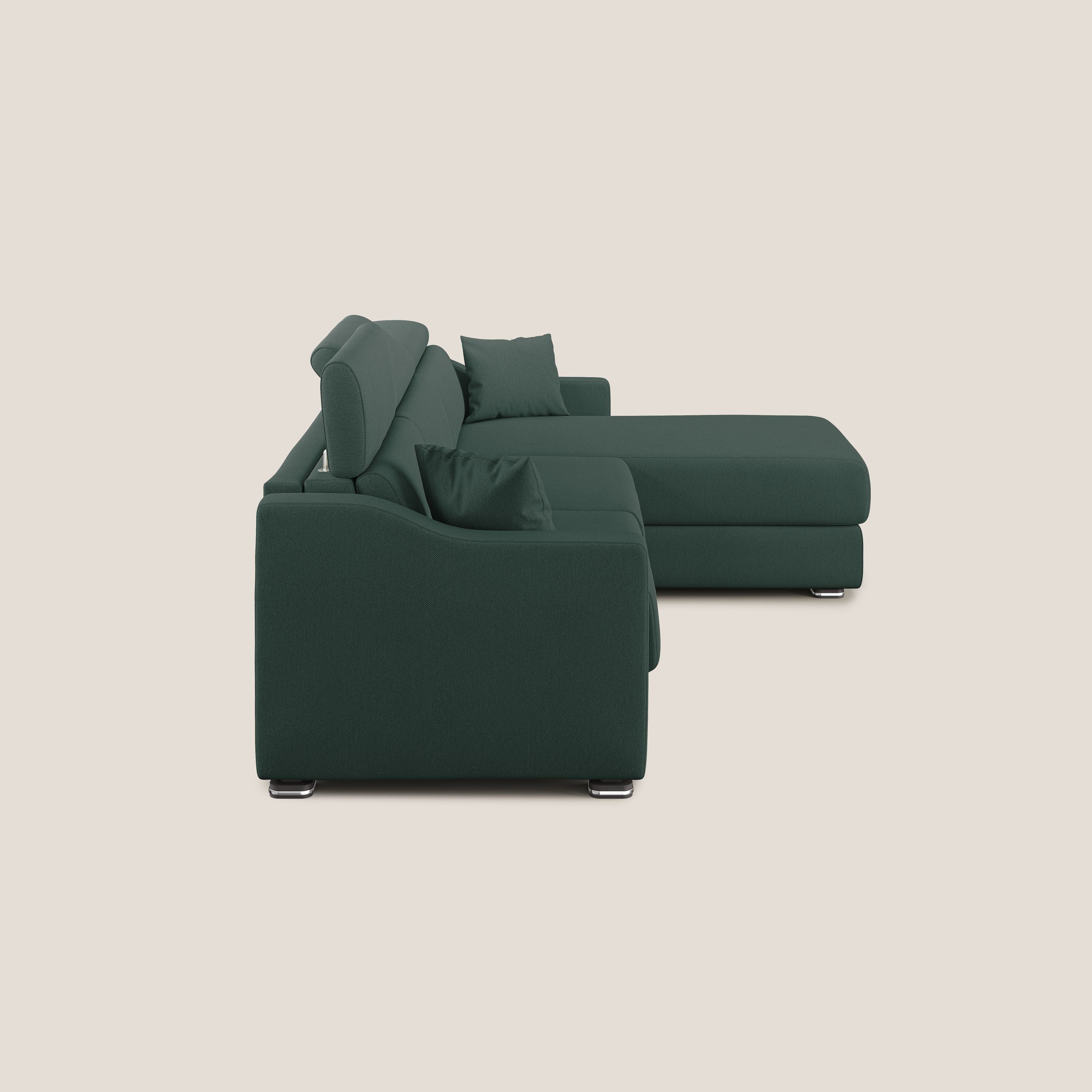 Amber canapé d'angle convertible en tissu détachable T05 vert - Image 8