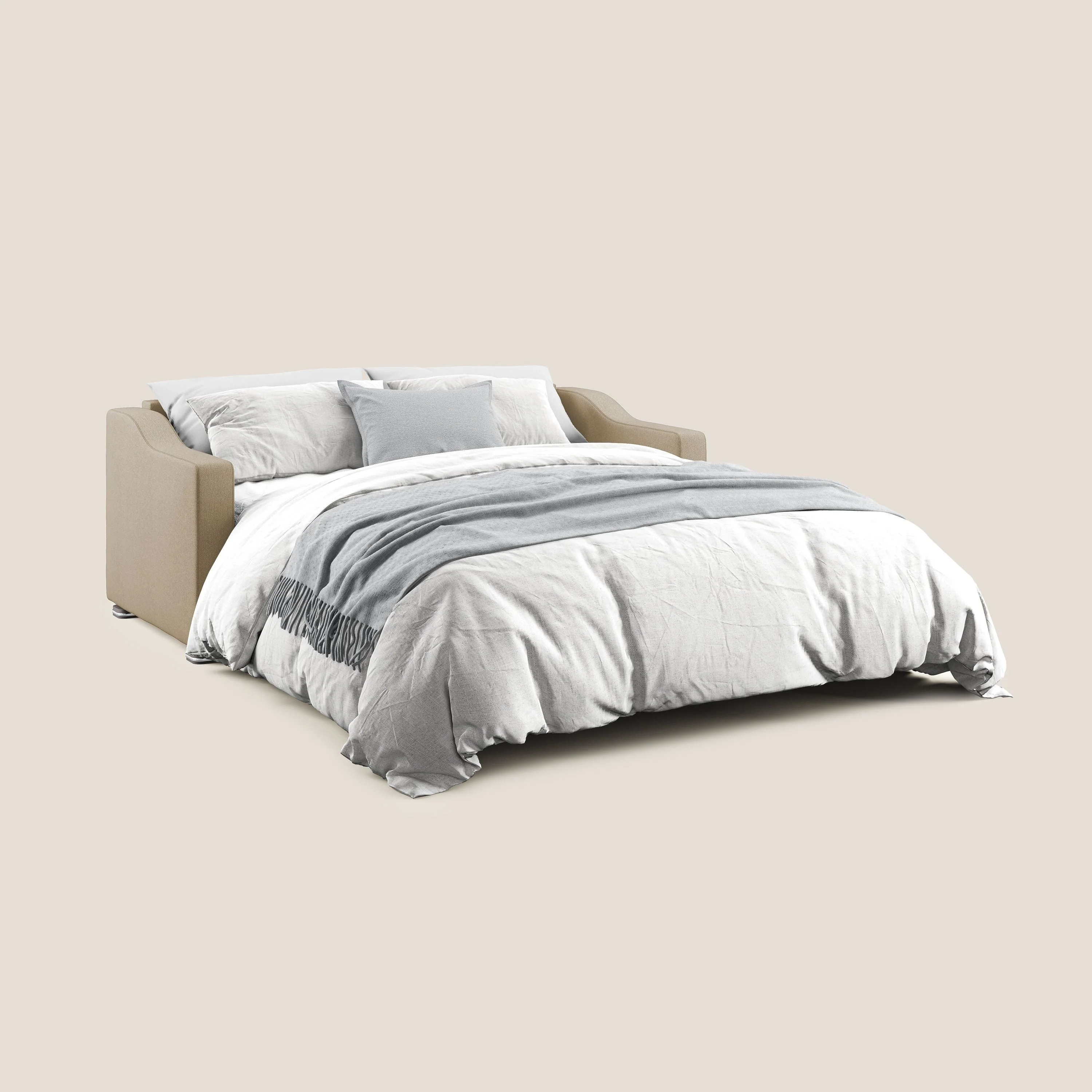 Amber canapé convertible en tissu détachable T05 beige - Image 2