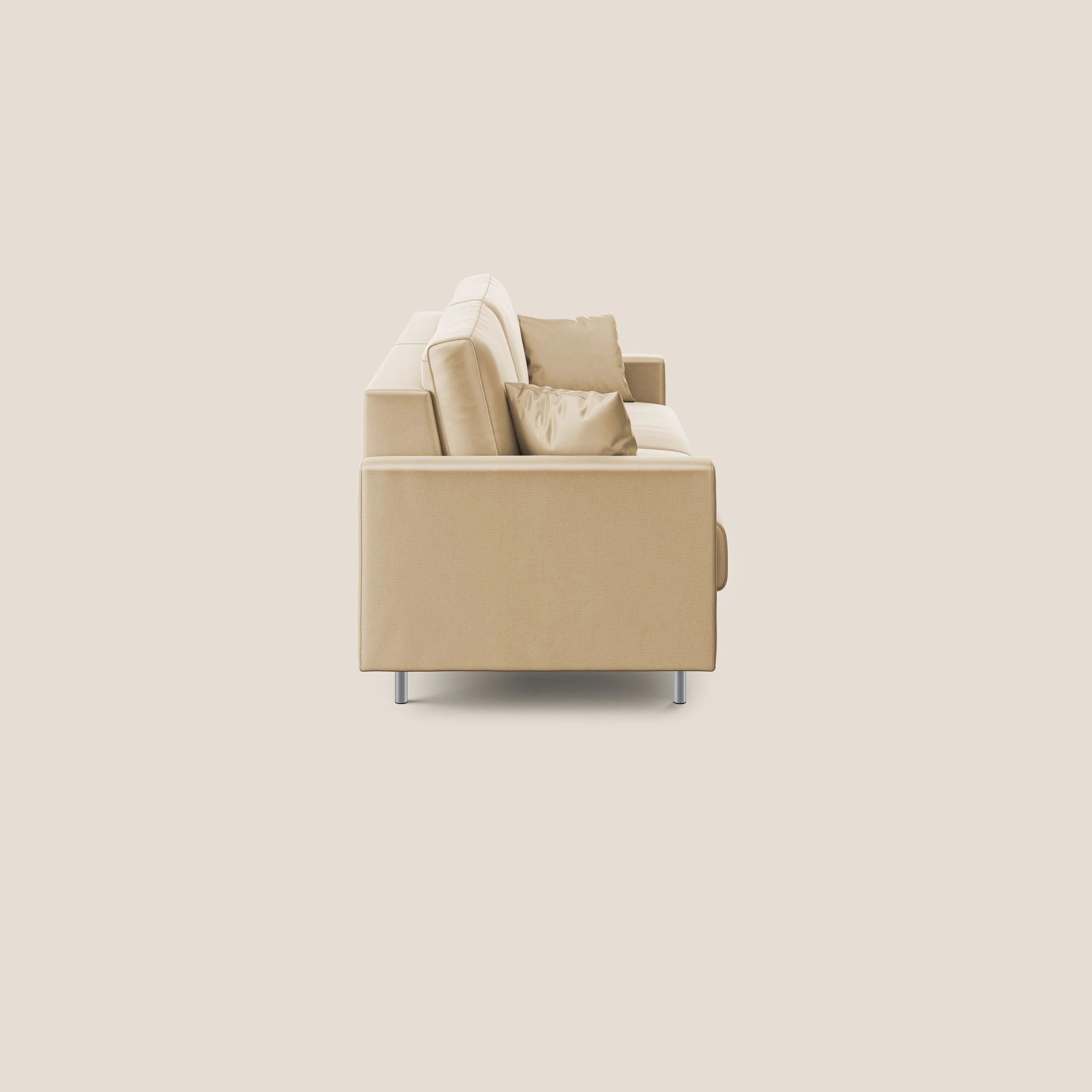 Andromeda canapé convertible en velours doux imperméable T01 beige - Image 4