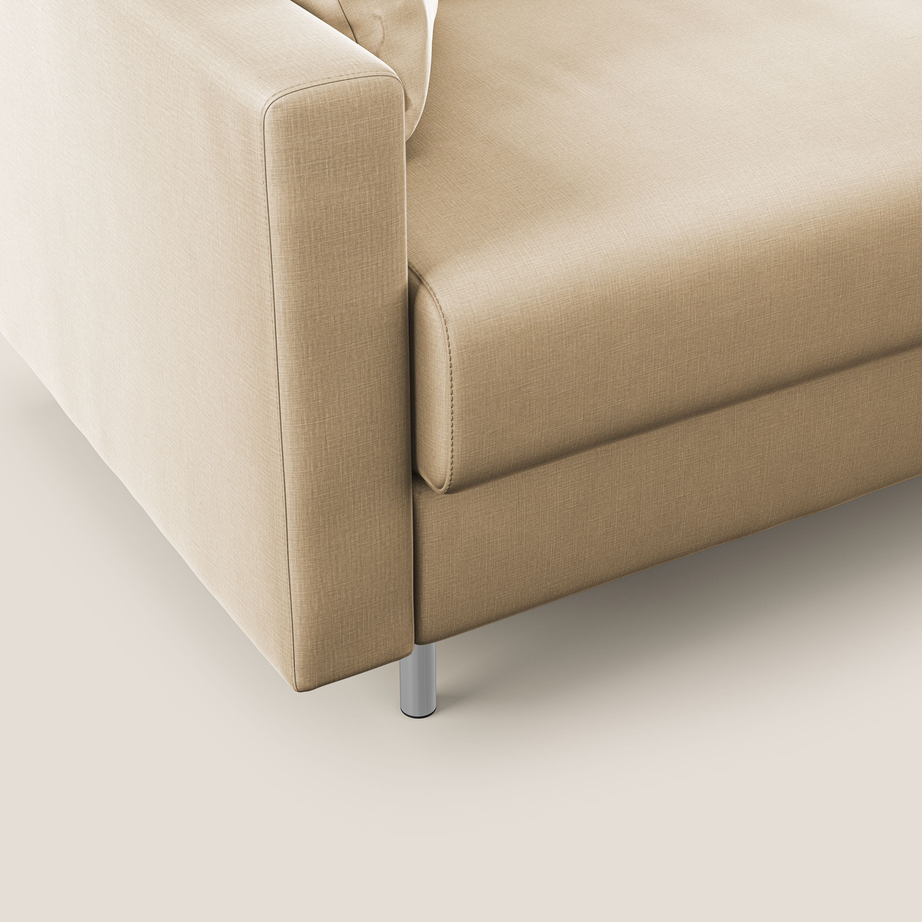 Andromeda canapé convertible en velours doux imperméable T01 beige - Image 6