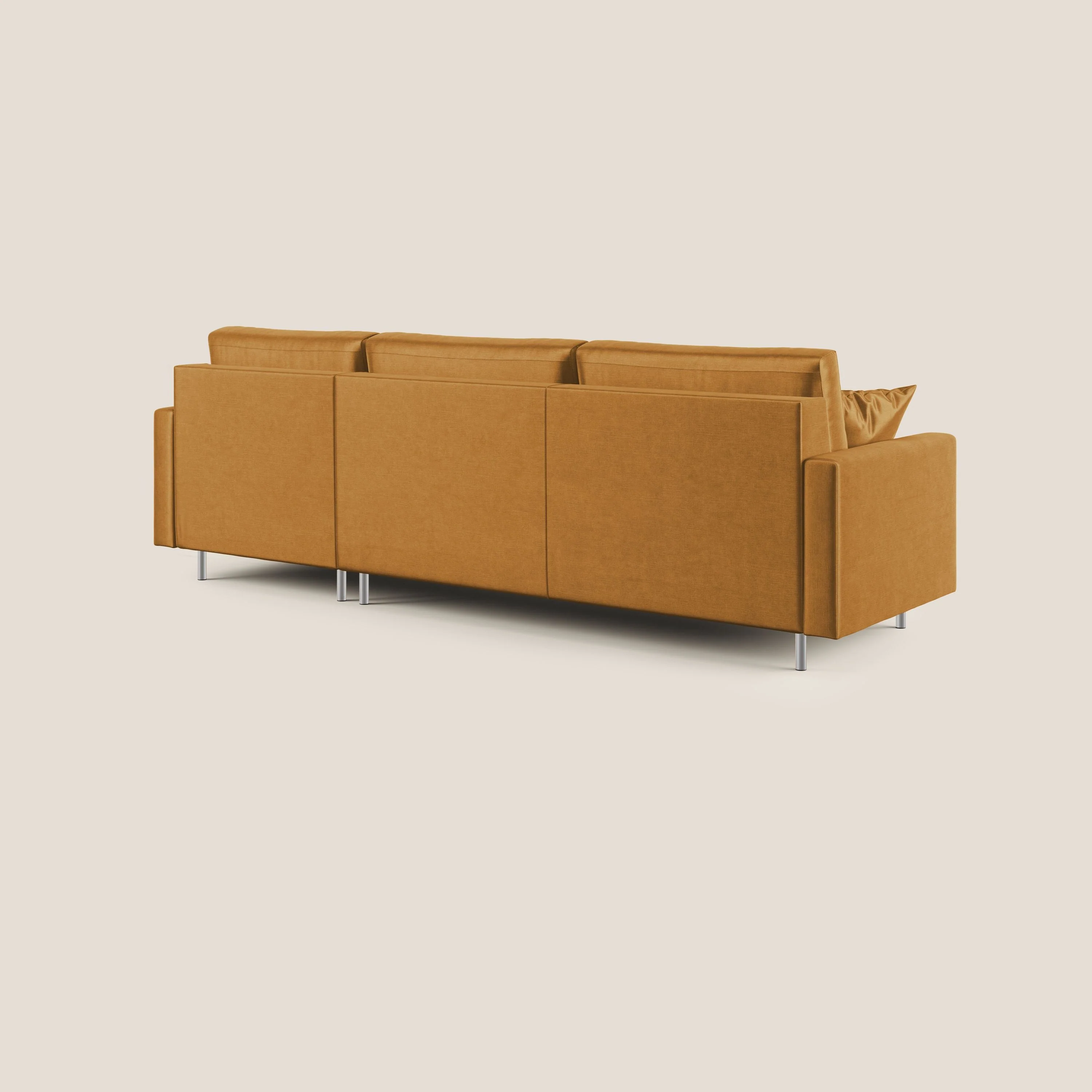 Andromeda canapé d'angle convertible en velours doux et imperméable T01 or - Image 6