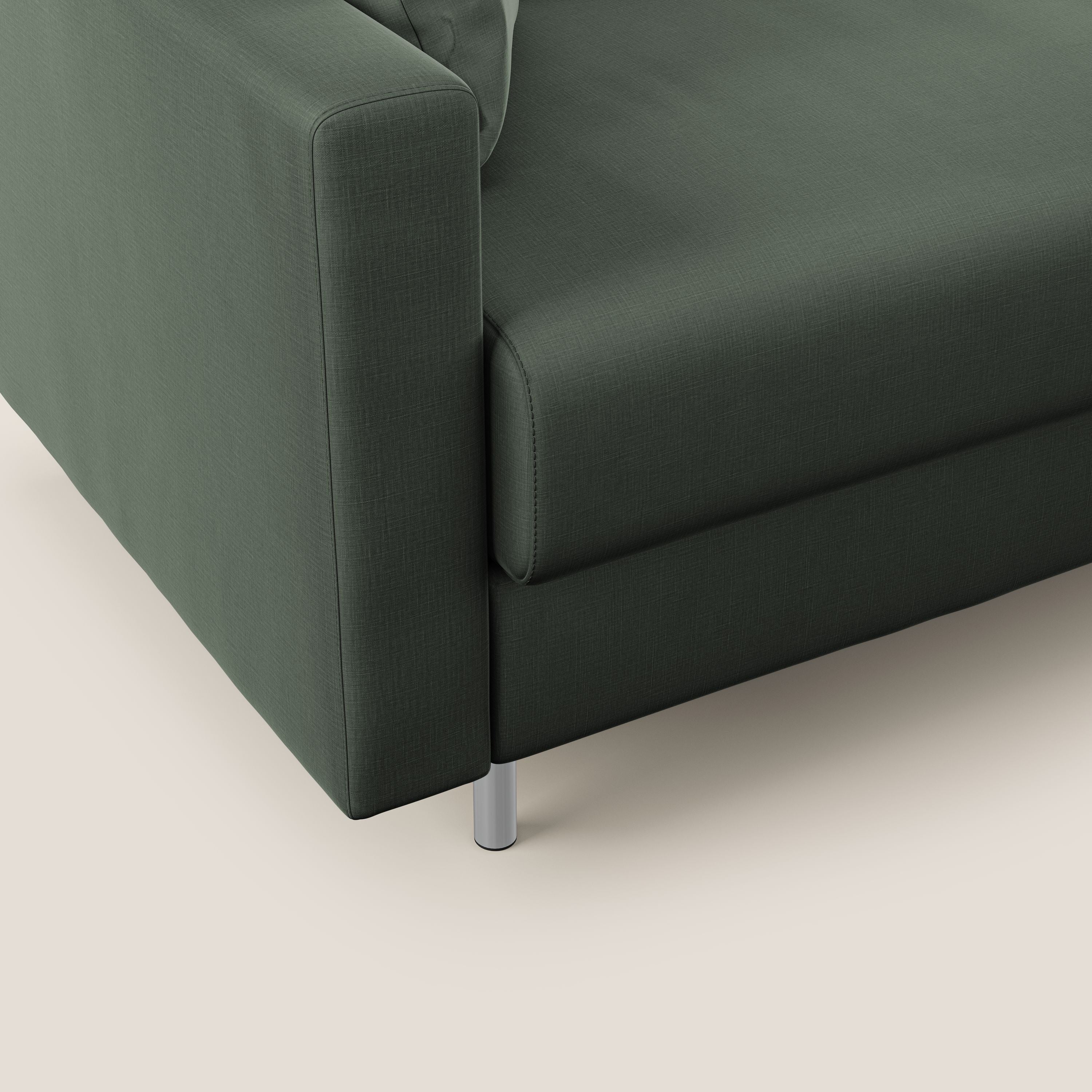 Andromeda canapé d'angle convertible en velours doux et imperméable T01 vert - Image 7