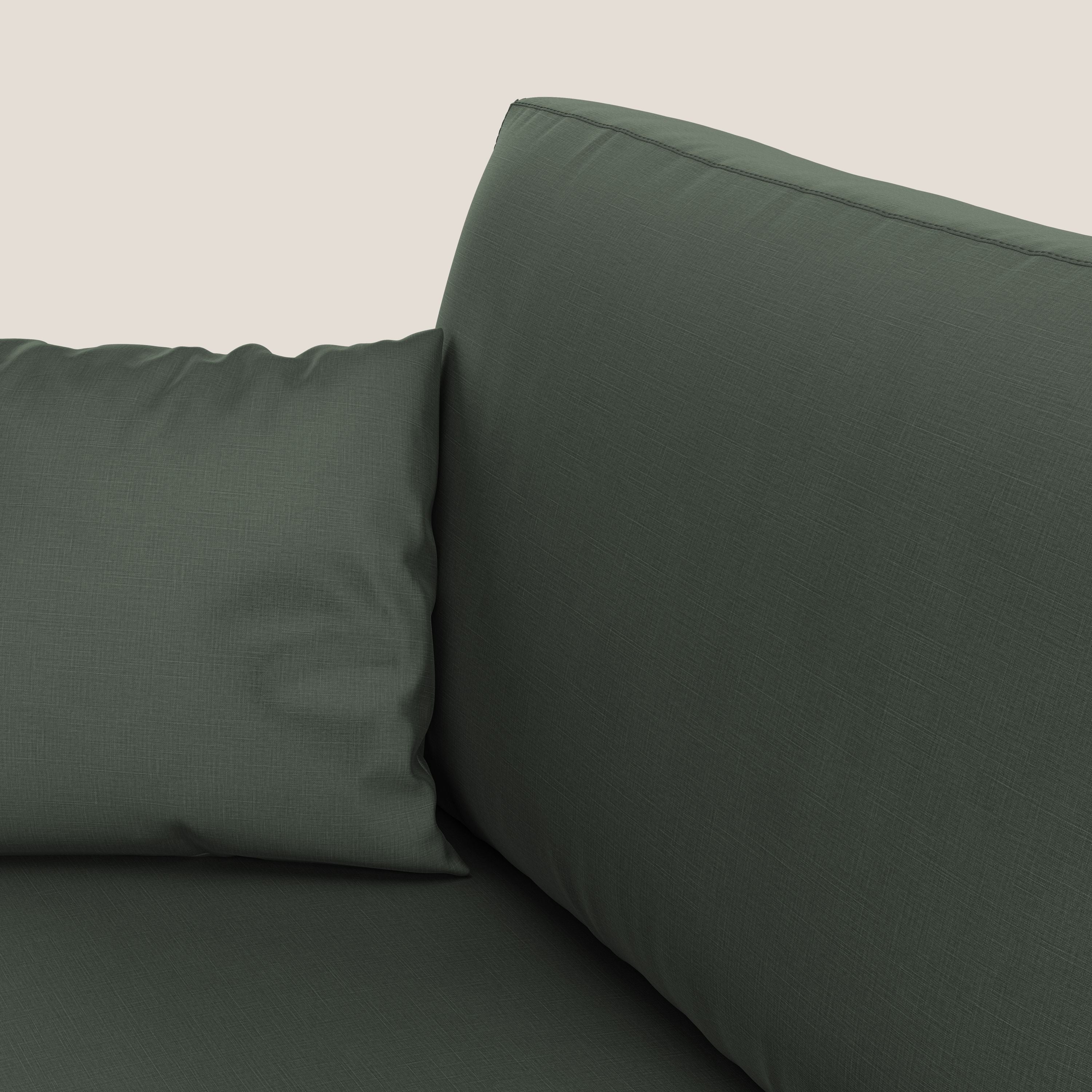 Andromeda canapé d'angle convertible en velours doux et imperméable T01 vert - Image 8