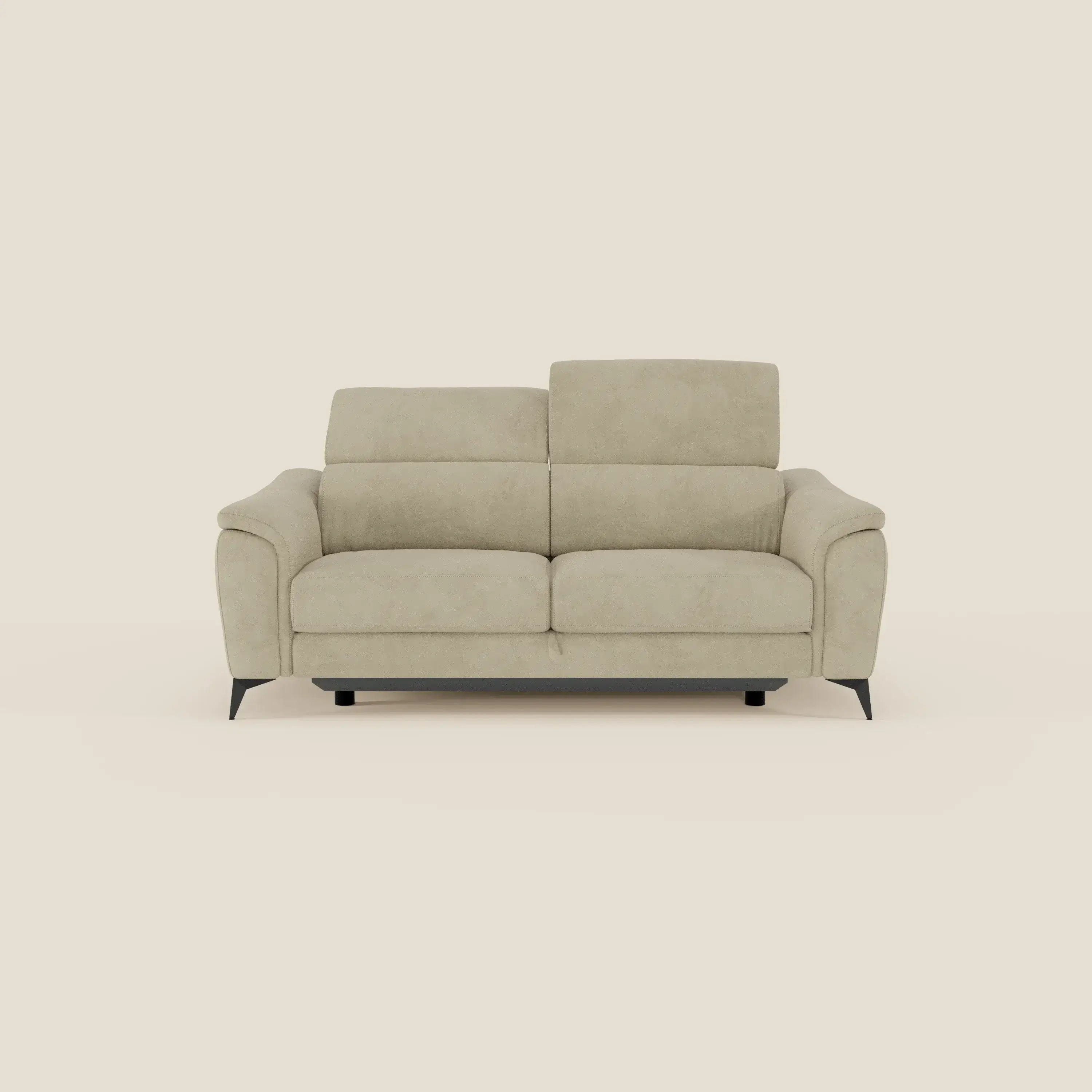 Arcos Canapé 3 places - pieds hauts et têtières inclinables en microfibre imperméable T11 beige - Image 11