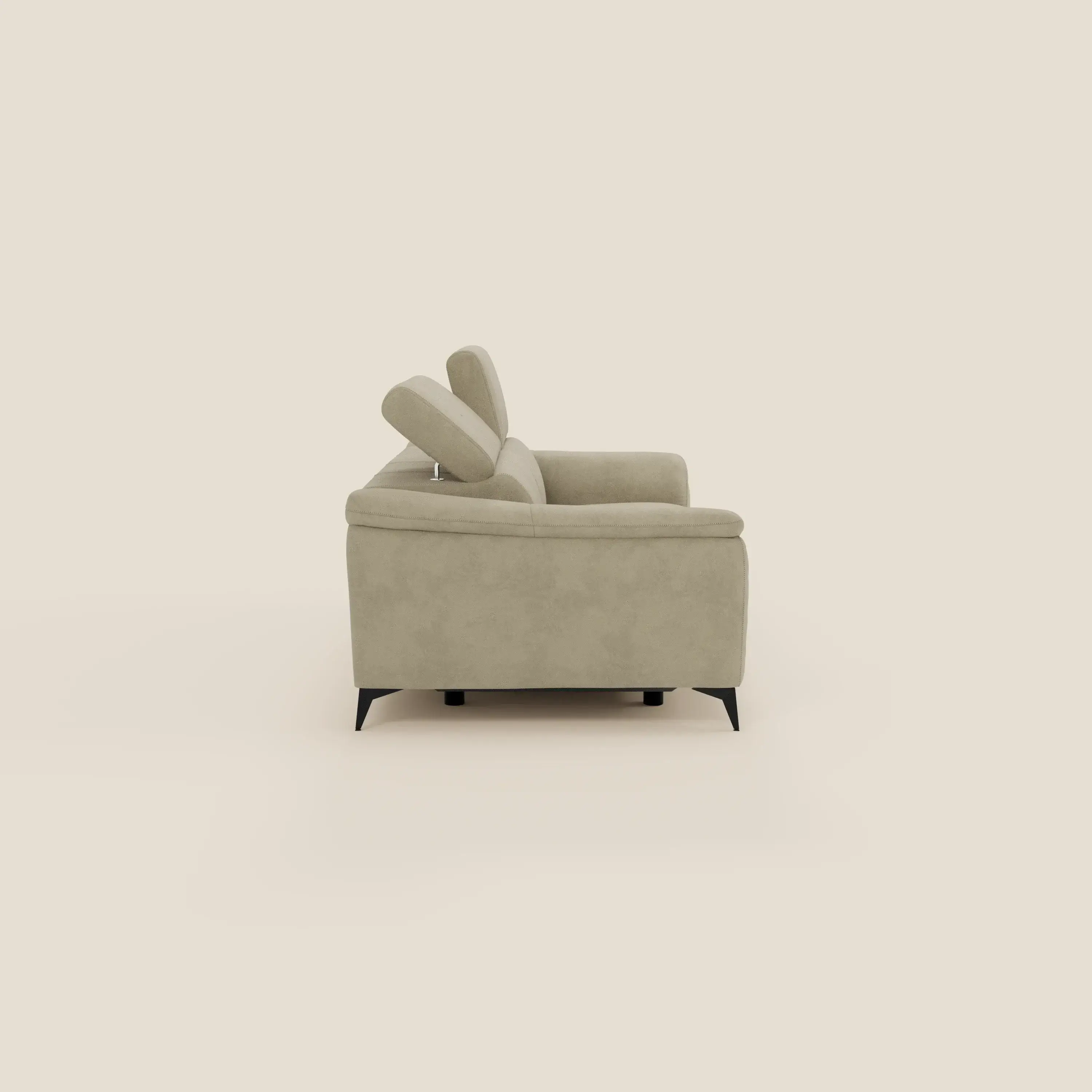 Arcos Canapé 3 places - pieds hauts et têtières inclinables en microfibre imperméable T11 beige - Image 13