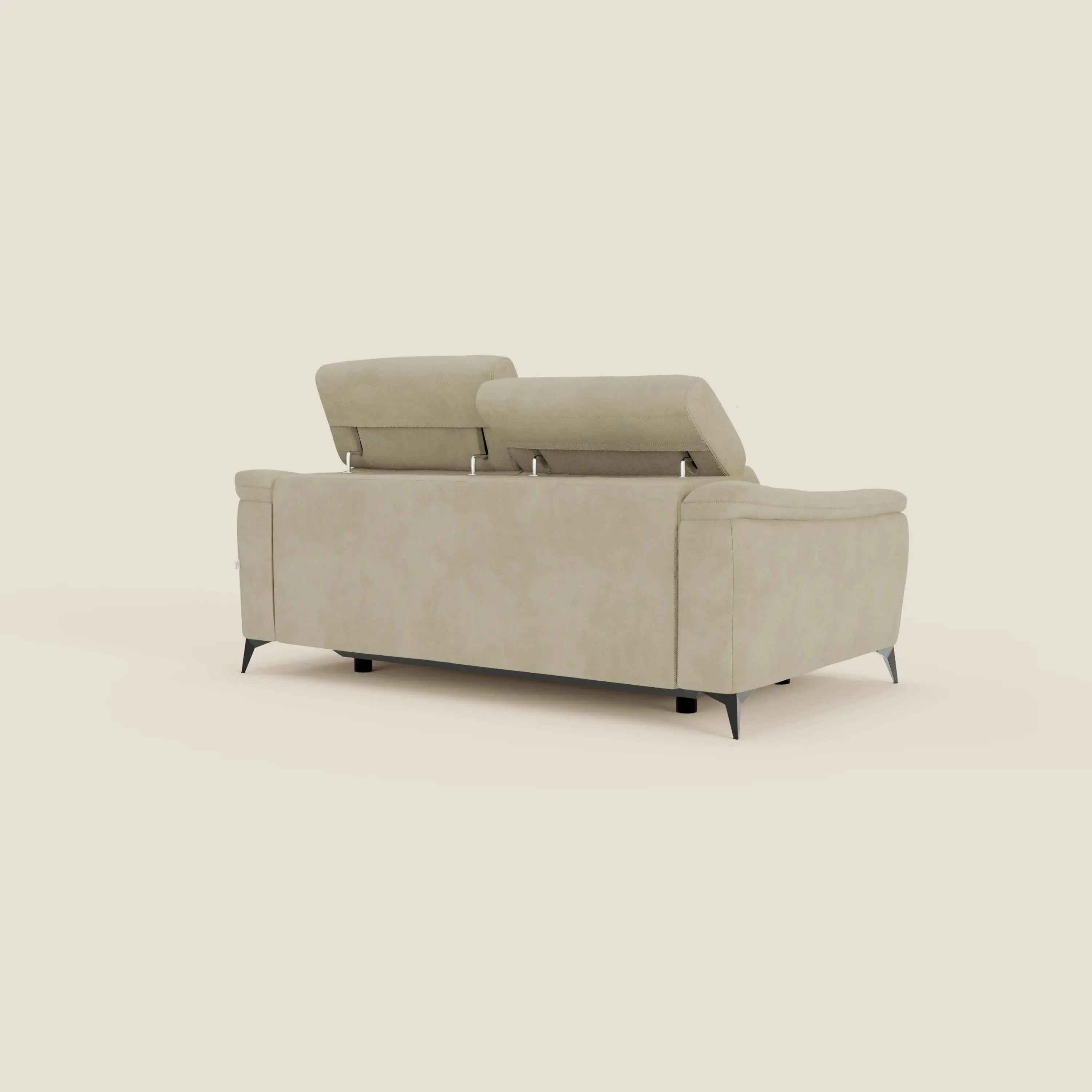 Arcos Canapé 3 places - pieds hauts et têtières inclinables en microfibre imperméable T11 beige - Image 15