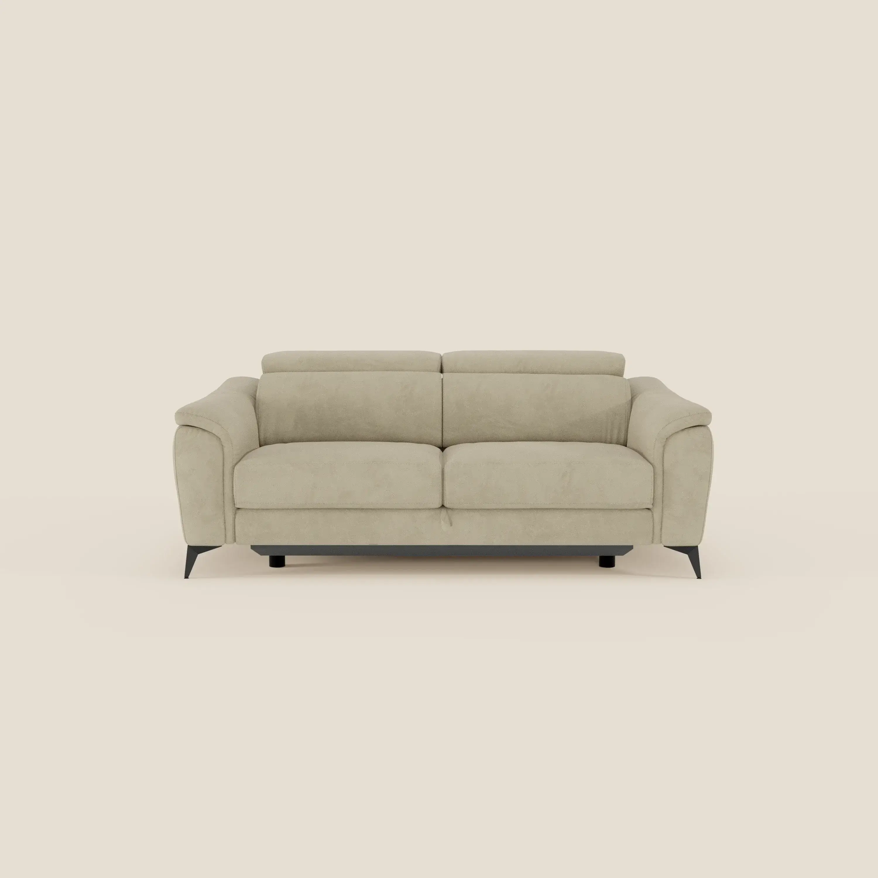 Arcos Canapé 3 places - pieds hauts et têtières inclinables en microfibre imperméable T11 beige - Image 4