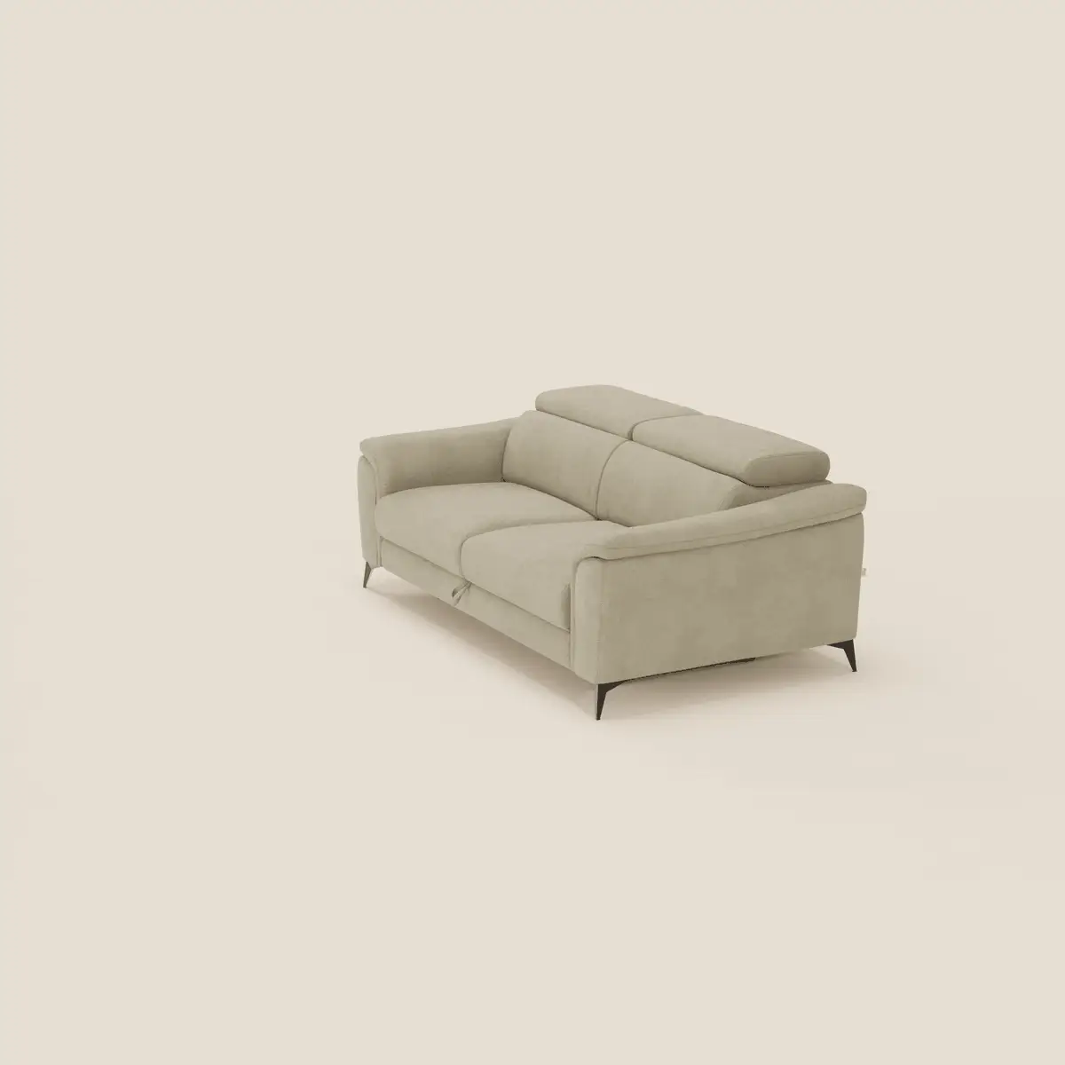 Arcos Canapé 3 places - pieds hauts et têtières inclinables en microfibre imperméable T11 beige - Image 7