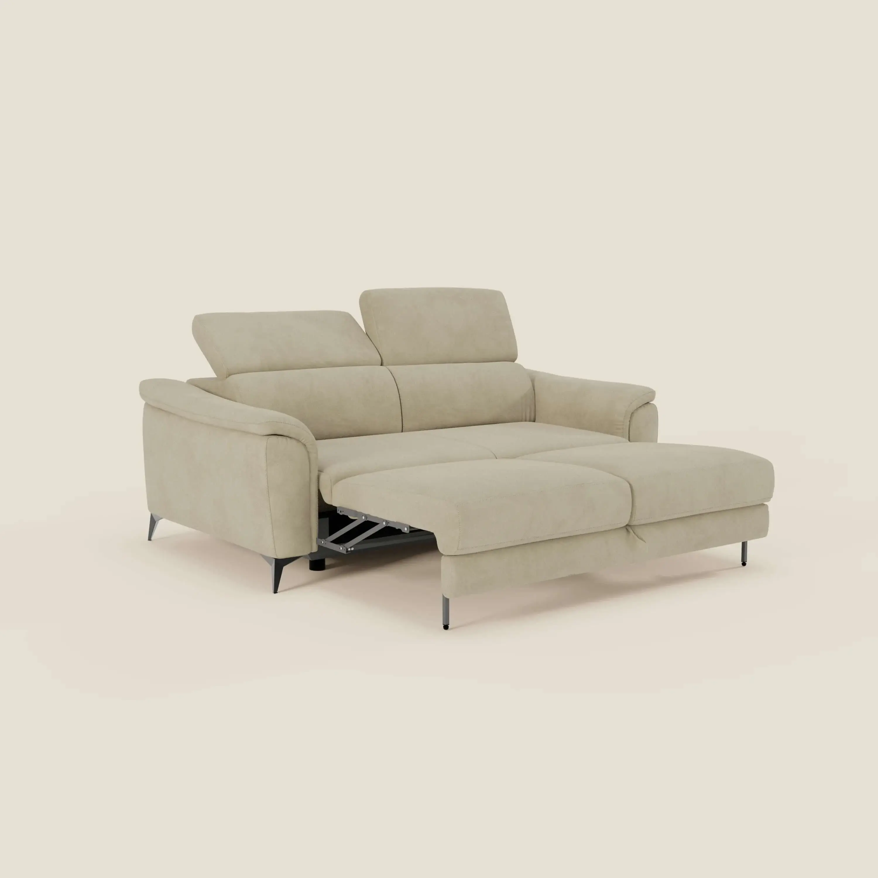 Arcos Canapé 3 places - pieds hauts et têtières inclinables en microfibre imperméable T11 beige - Image 8