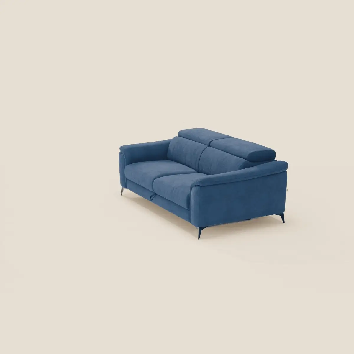 Arcos Canapé 3 places - pieds hauts et têtières inclinables en microfibre imperméable T11 bleu - Image 2