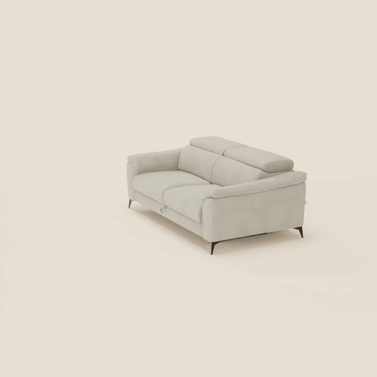 Arcos Canapé 3 places - pieds hauts et têtières inclinables en microfibre imperméable T11 crème - Image 2
