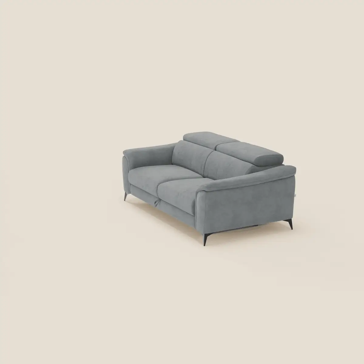 Arcos Canapé 3 places - pieds hauts et têtières inclinables en microfibre imperméable T11 gris - Image 2