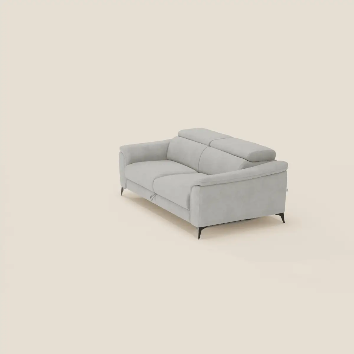 Arcos Canapé 3 places - pieds hauts et têtières inclinables en microfibre imperméable T11 gris clair - Image 2