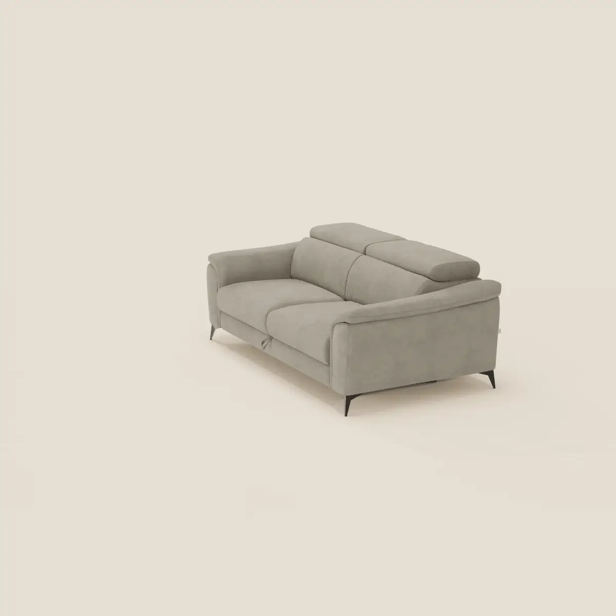Arcos Canapé 3 places - pieds hauts et têtières inclinables en microfibre imperméable T11 taupe - Image 2