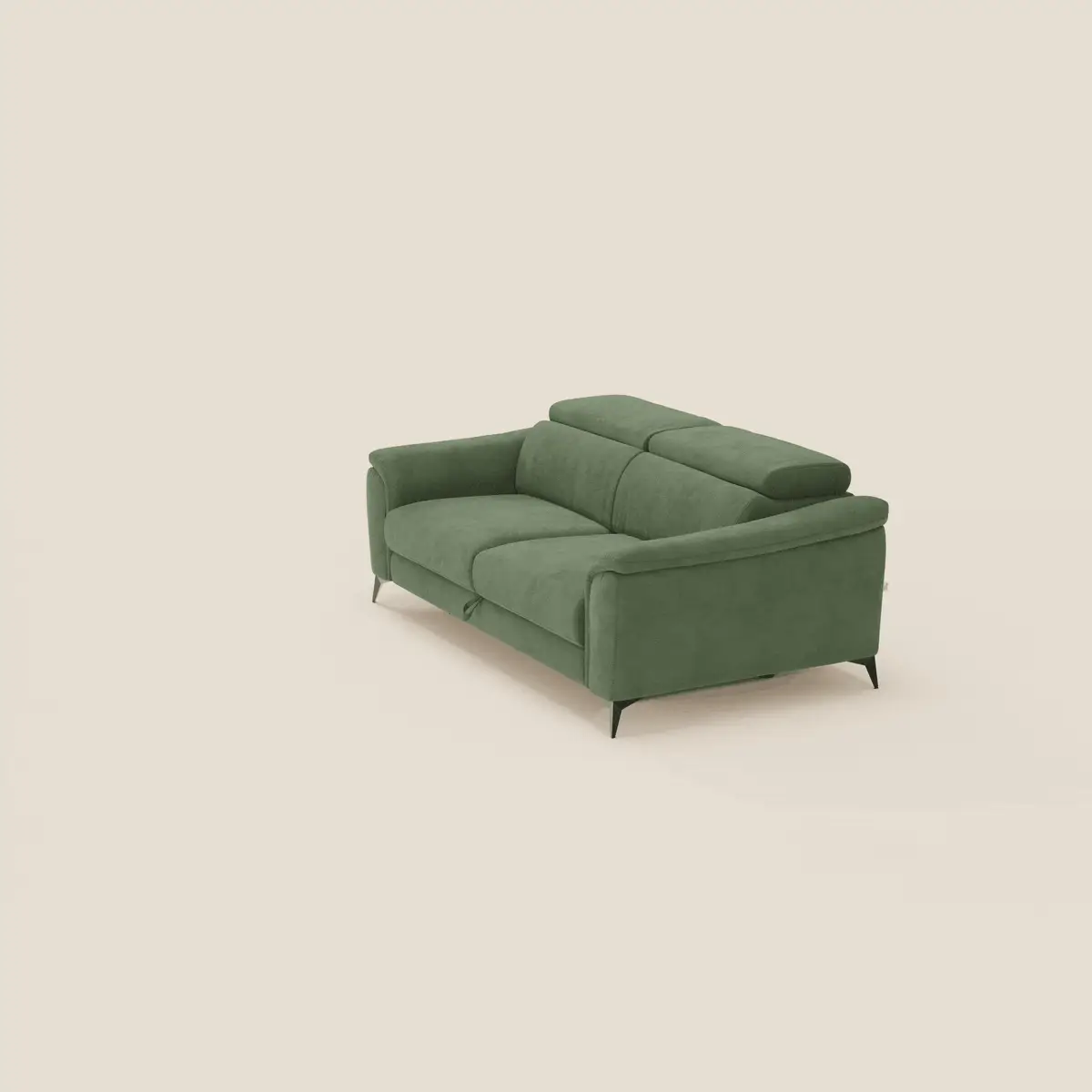 Arcos Canapé 3 places - pieds hauts et têtières inclinables en microfibre imperméable T11 vert - Image 2