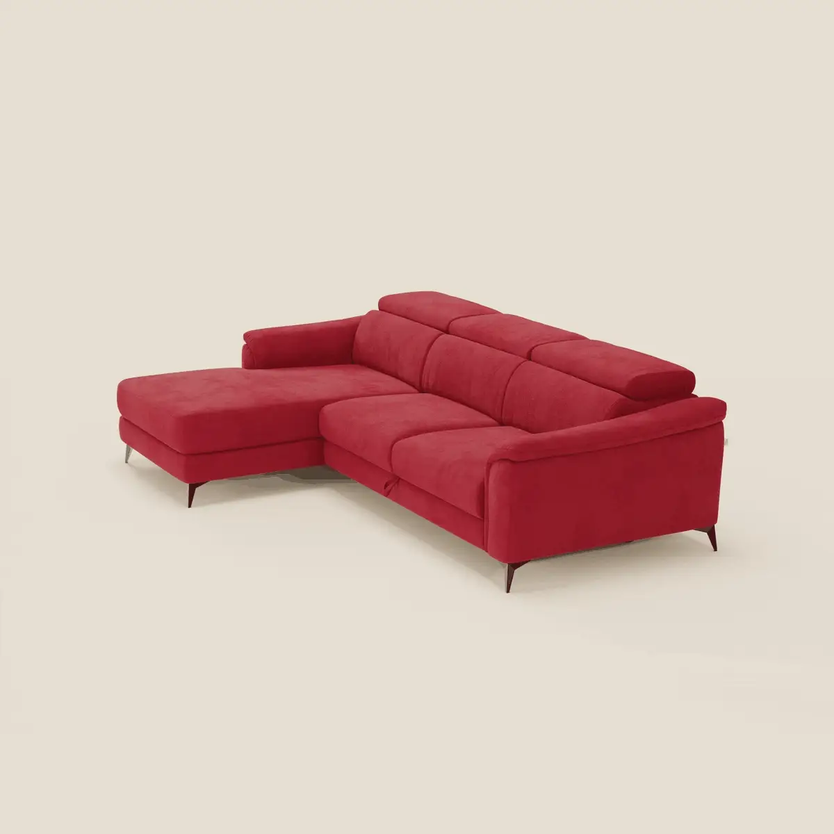 Arcos Canapé d'angle - pieds hauts et têtières inclinables en microfibre imperméable T11 rouge - Image 8