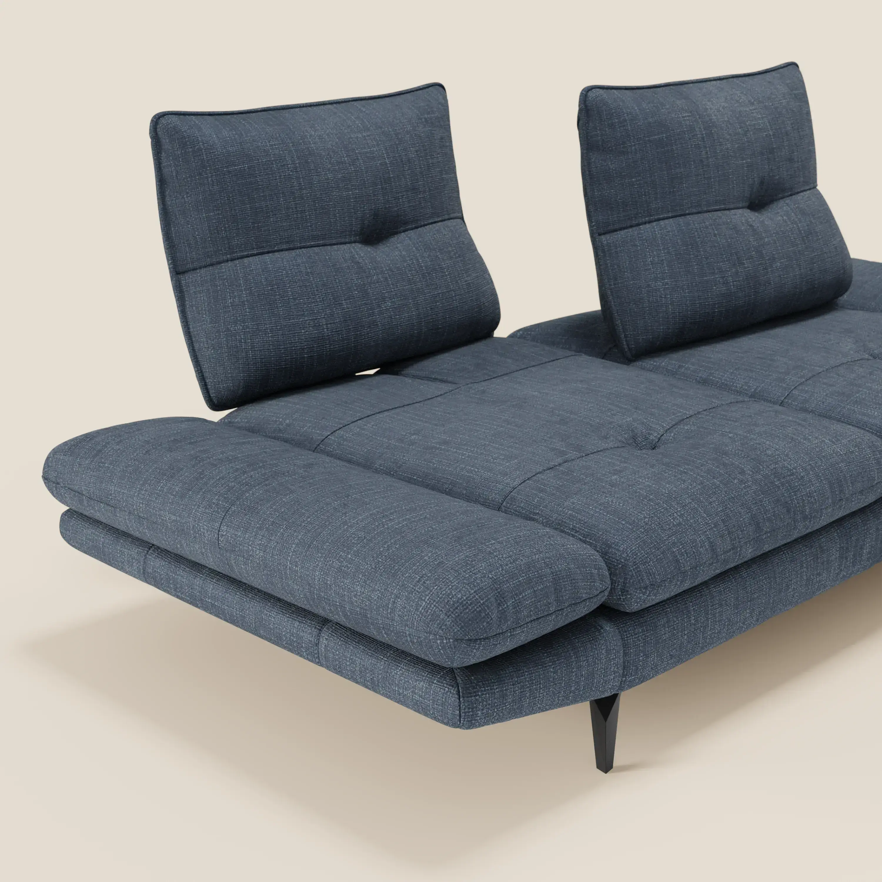 Ardex Canapé 3 places avec dossiers coulissants et accoudoir réglables en tissu doux imperméable T06 bleu - Image 6