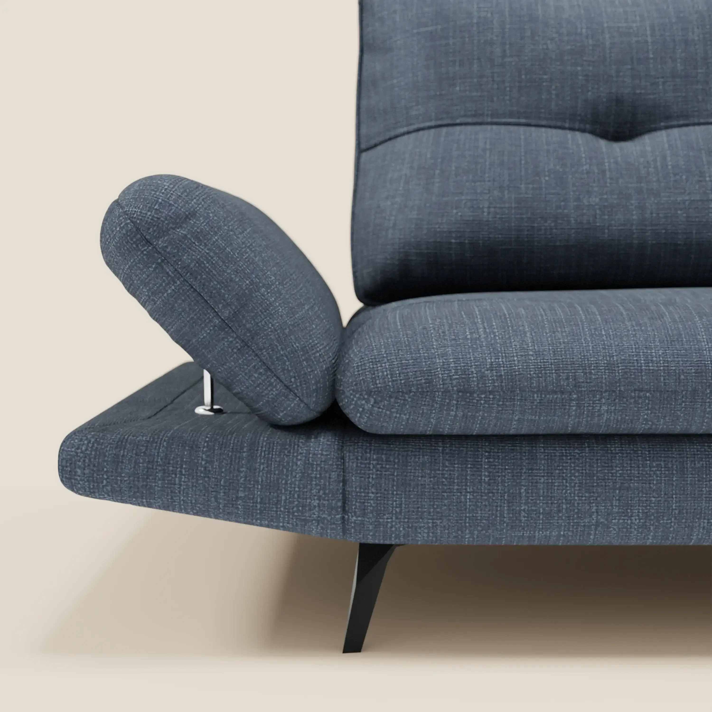 Ardex Canapé 3 places avec dossiers coulissants et accoudoir réglables en tissu doux imperméable T06 bleu - Image 8
