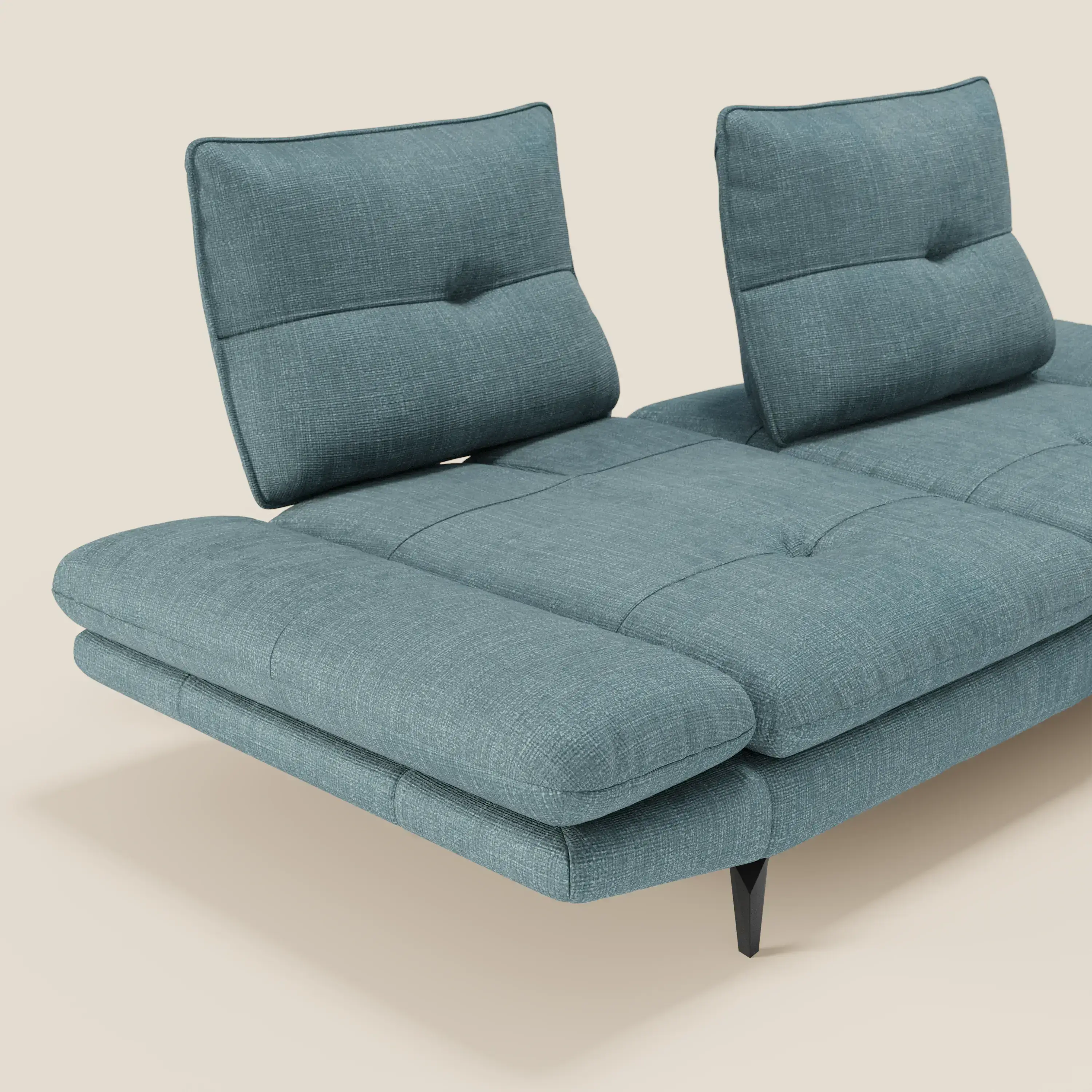 Ardex Canapé 3 places avec dossiers coulissants et accoudoir réglables en tissu doux imperméable T06 bleu ciel - Image 6