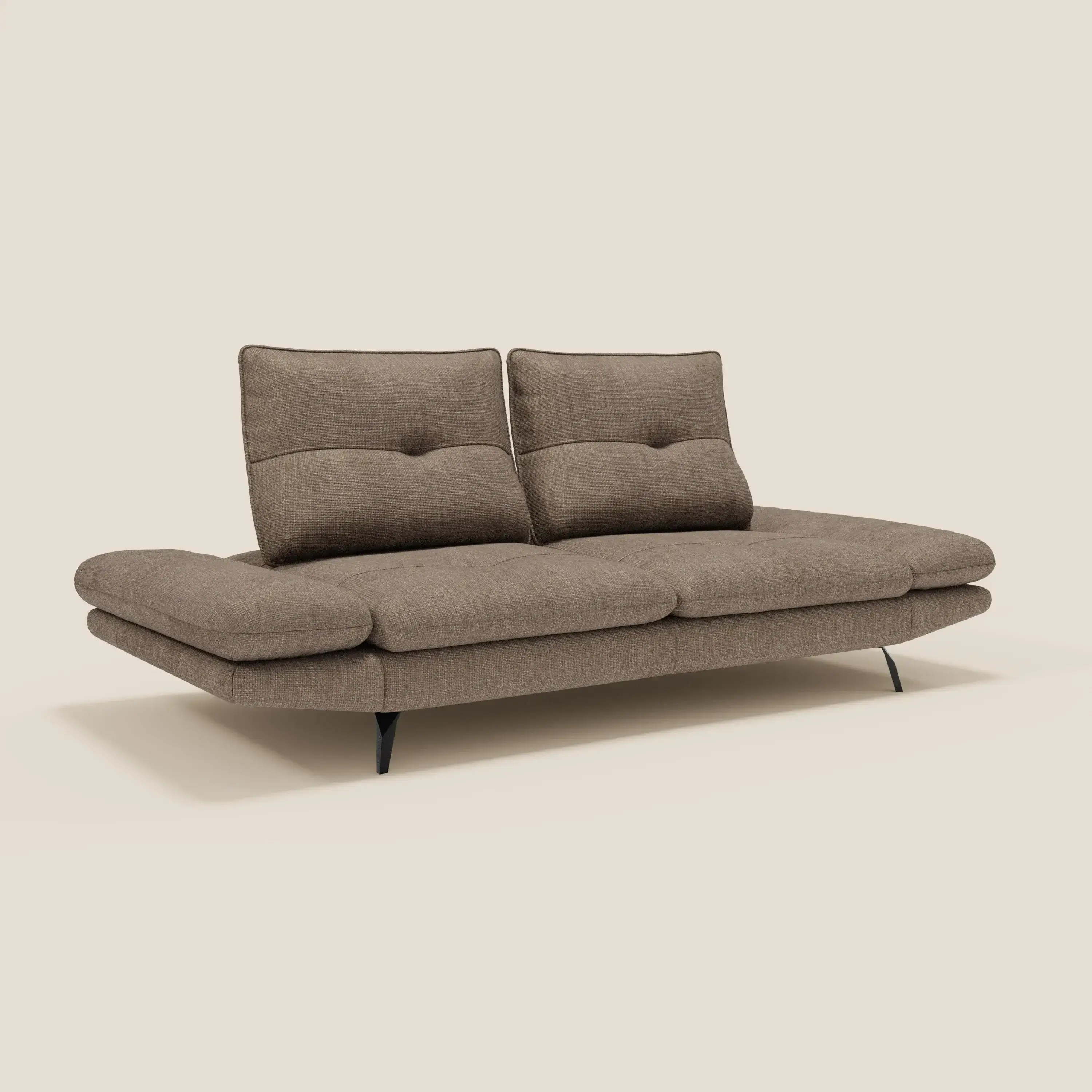 Ardex Canapé 3 places avec dossiers coulissants et accoudoir réglables en tissu doux imperméable T06 marron - Image 5