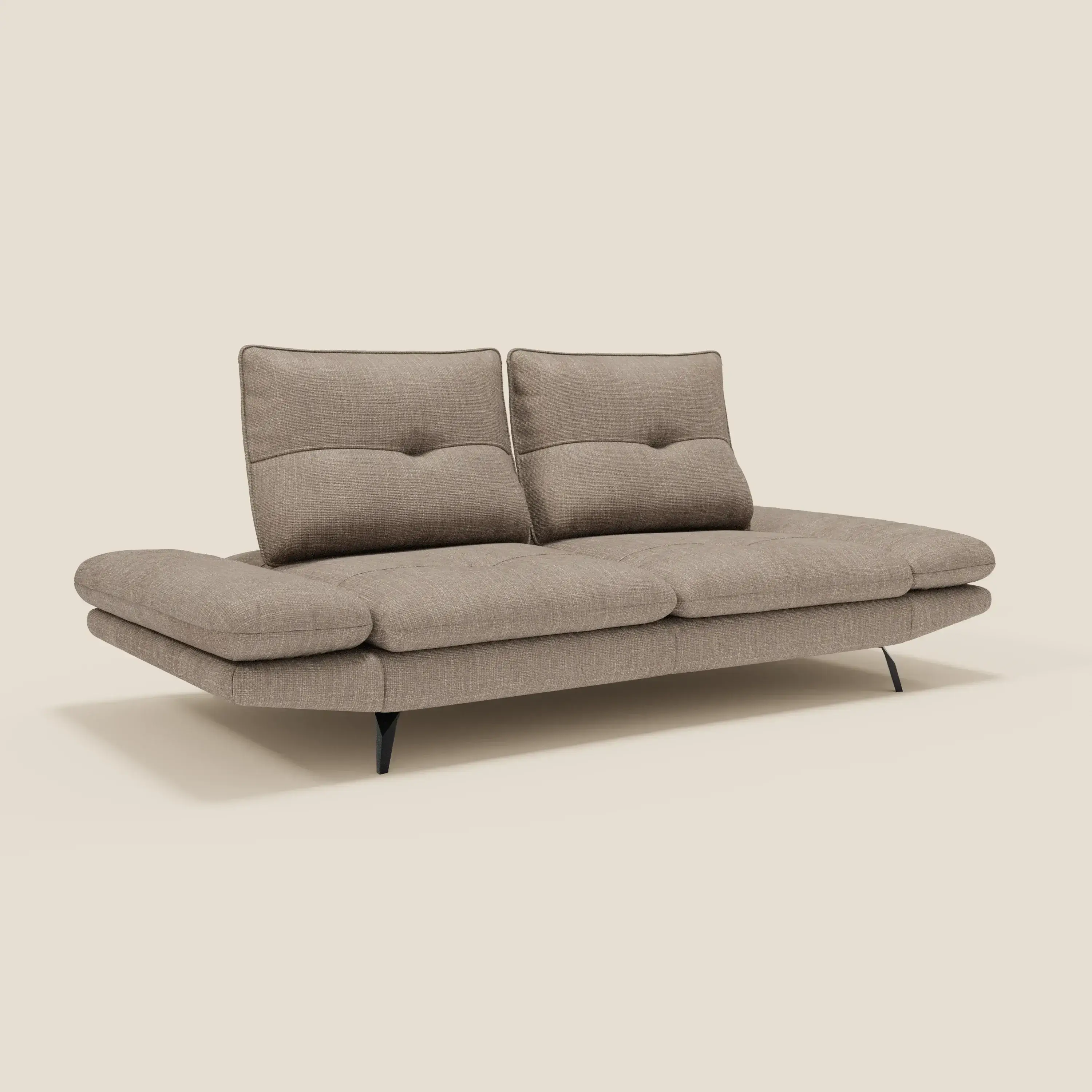 Ardex Canapé 3 places avec dossiers coulissants et accoudoir réglables en tissu doux imperméable T06 taupe - Image 5