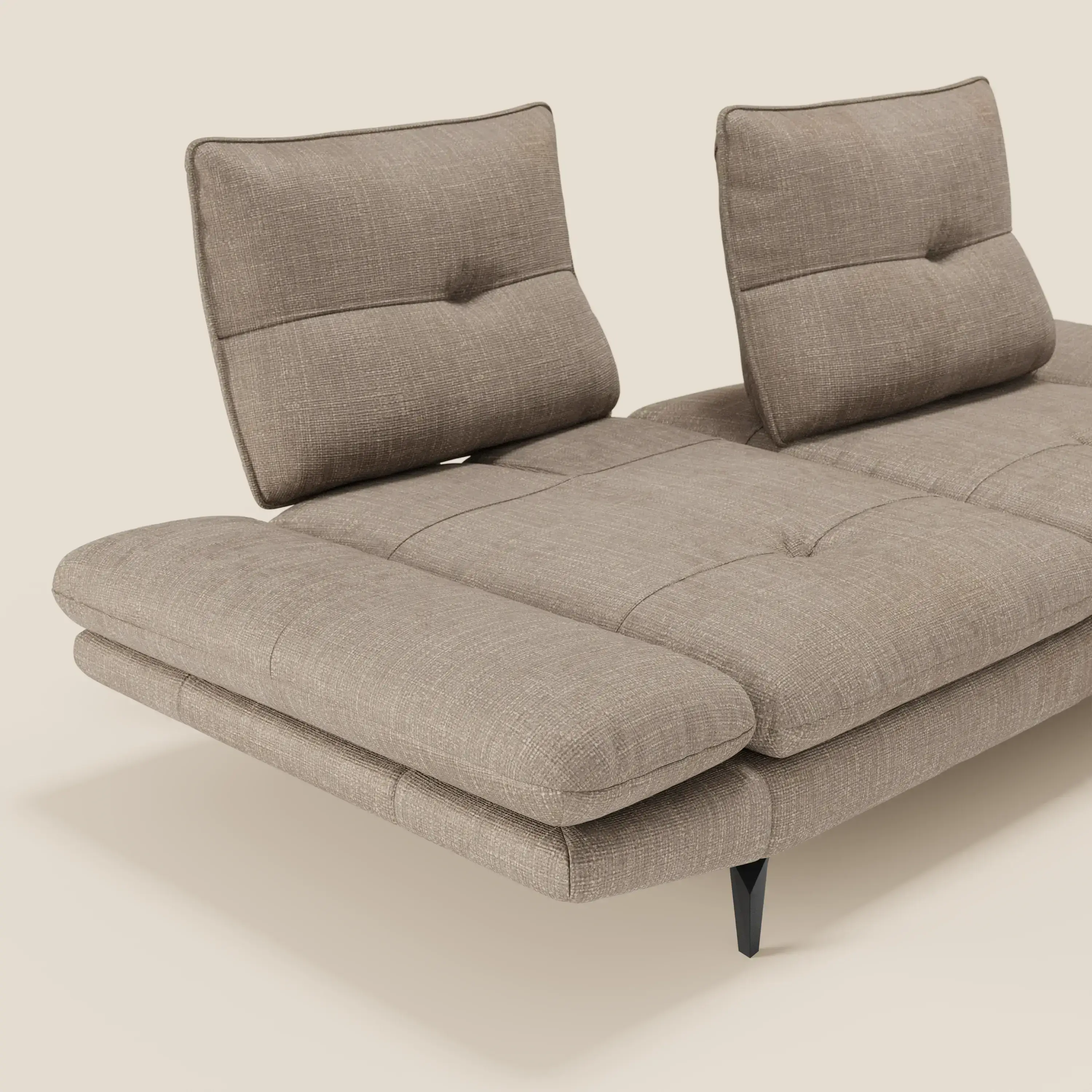 Ardex Canapé 3 places avec dossiers coulissants et accoudoir réglables en tissu doux imperméable T06 taupe - Image 6