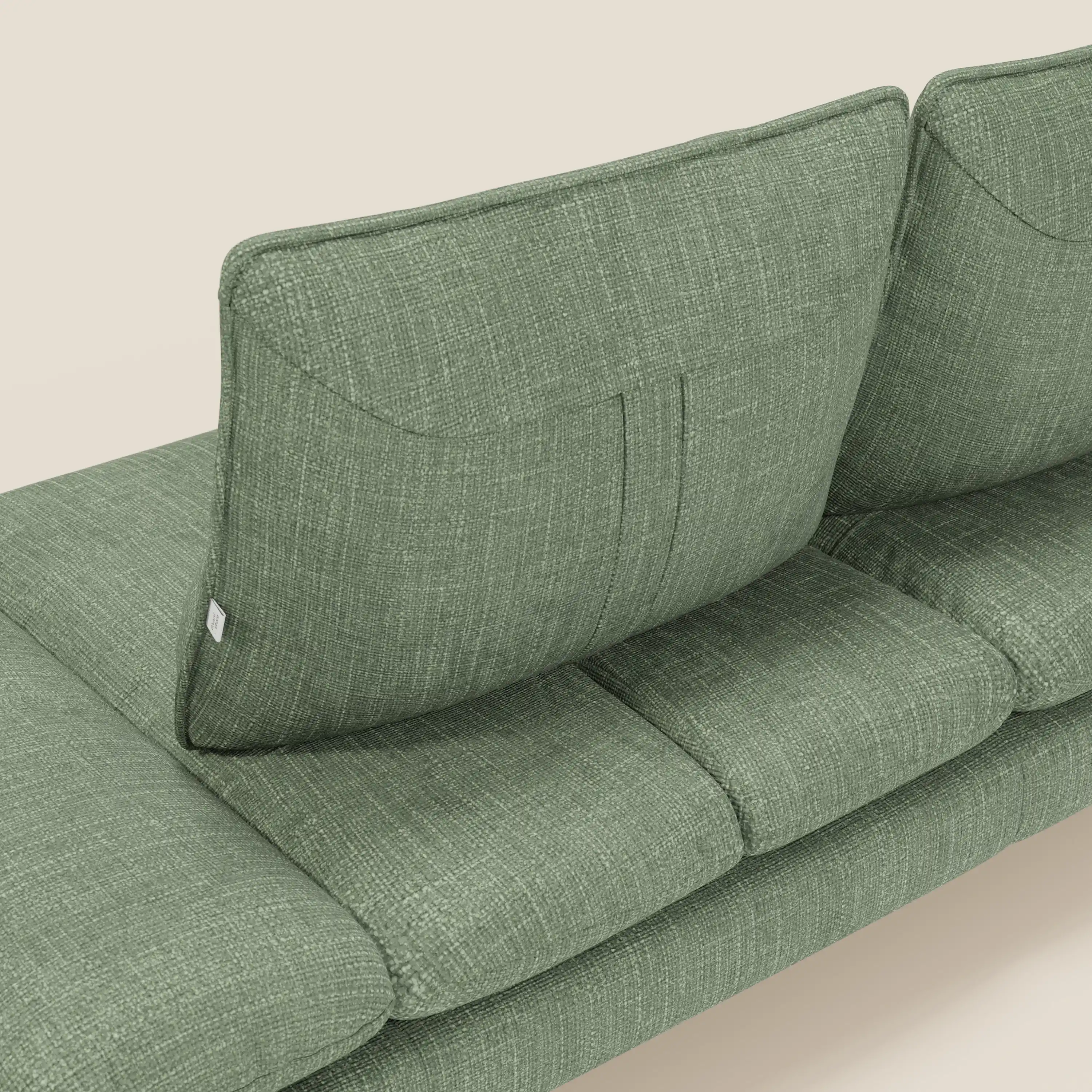 Ardex Canapé 3 places avec dossiers coulissants et accoudoir réglables en tissu doux imperméable T06 vert - Image 10