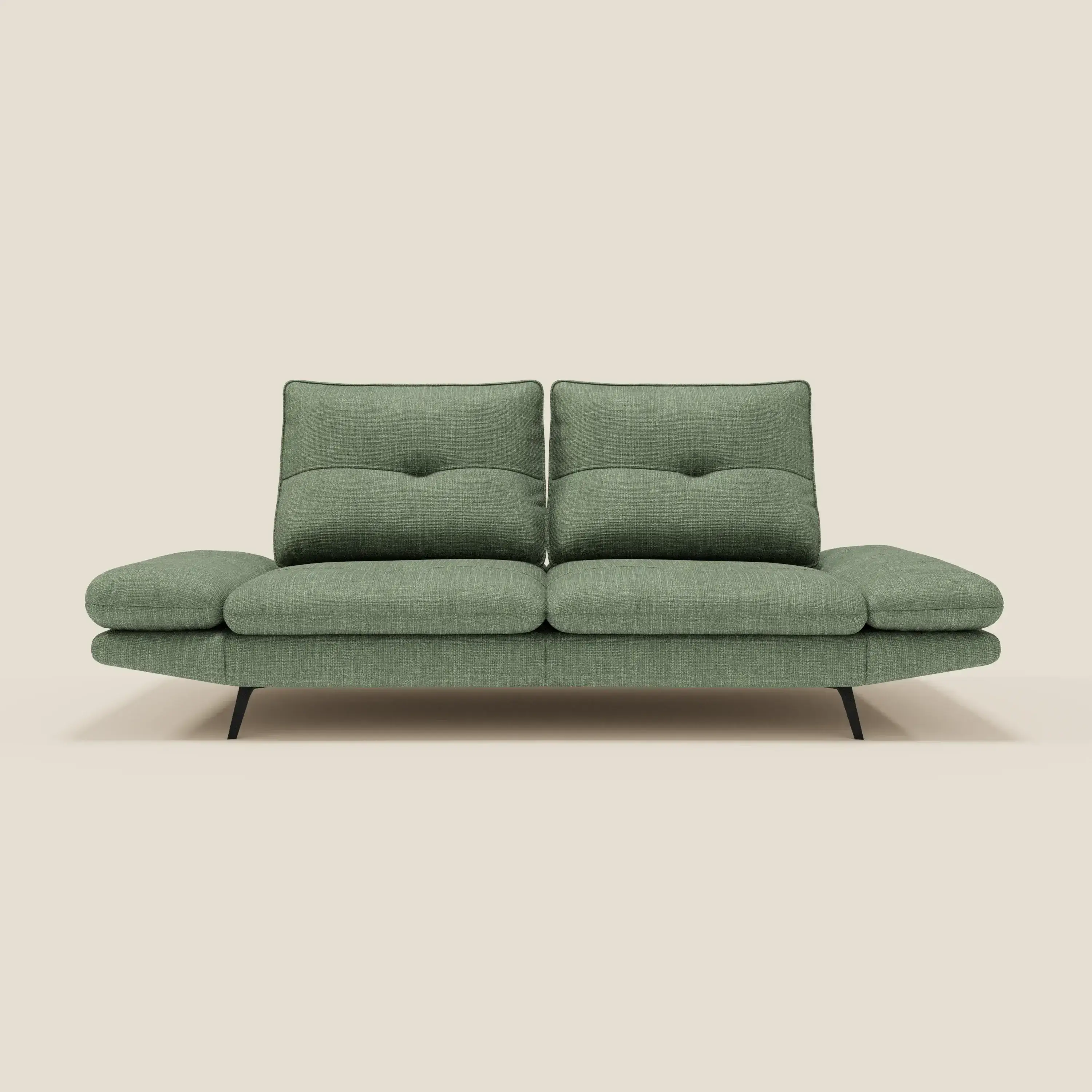 Ardex Canapé 3 places avec dossiers coulissants et accoudoir réglables en tissu doux imperméable T06 vert - Image 3