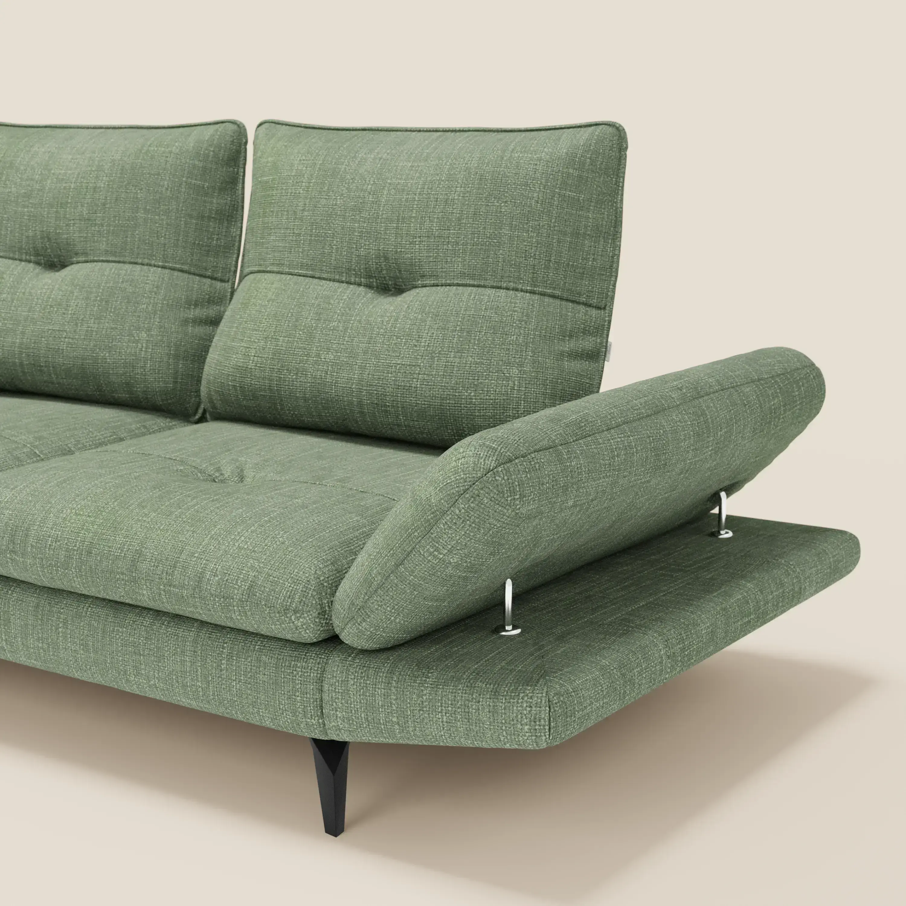 Ardex Canapé 3 places avec dossiers coulissants et accoudoir réglables en tissu doux imperméable T06 vert - Image 4