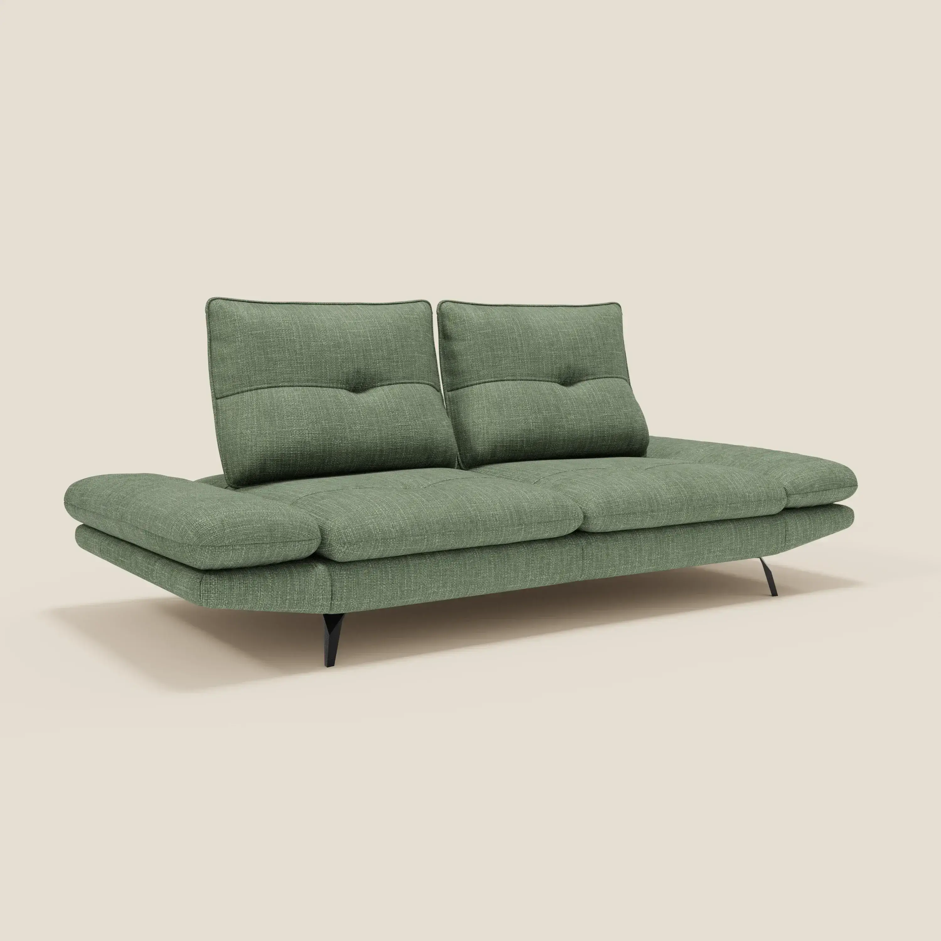 Ardex Canapé 3 places avec dossiers coulissants et accoudoir réglables en tissu doux imperméable T06 vert - Image 5