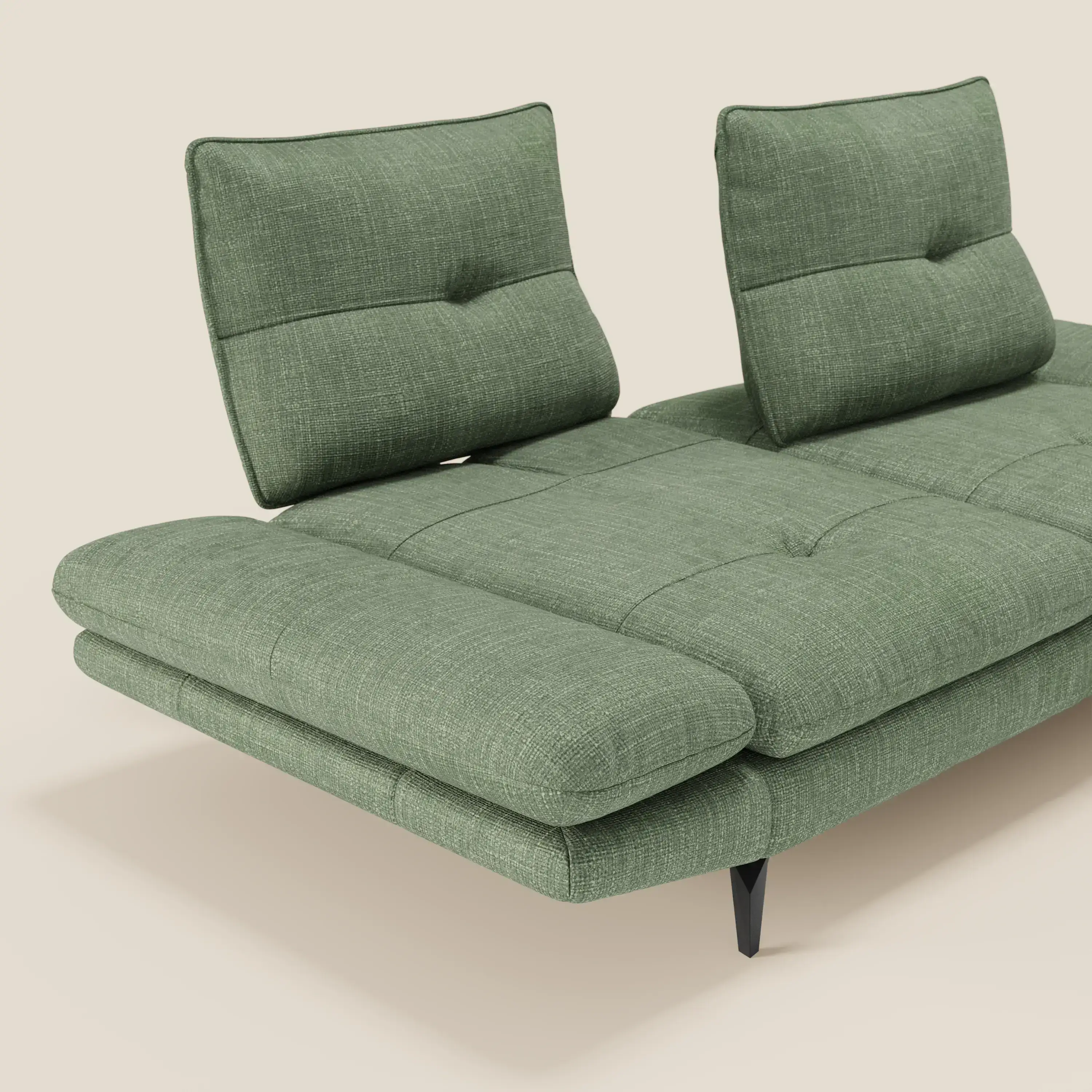 Ardex Canapé 3 places avec dossiers coulissants et accoudoir réglables en tissu doux imperméable T06 vert - Image 6
