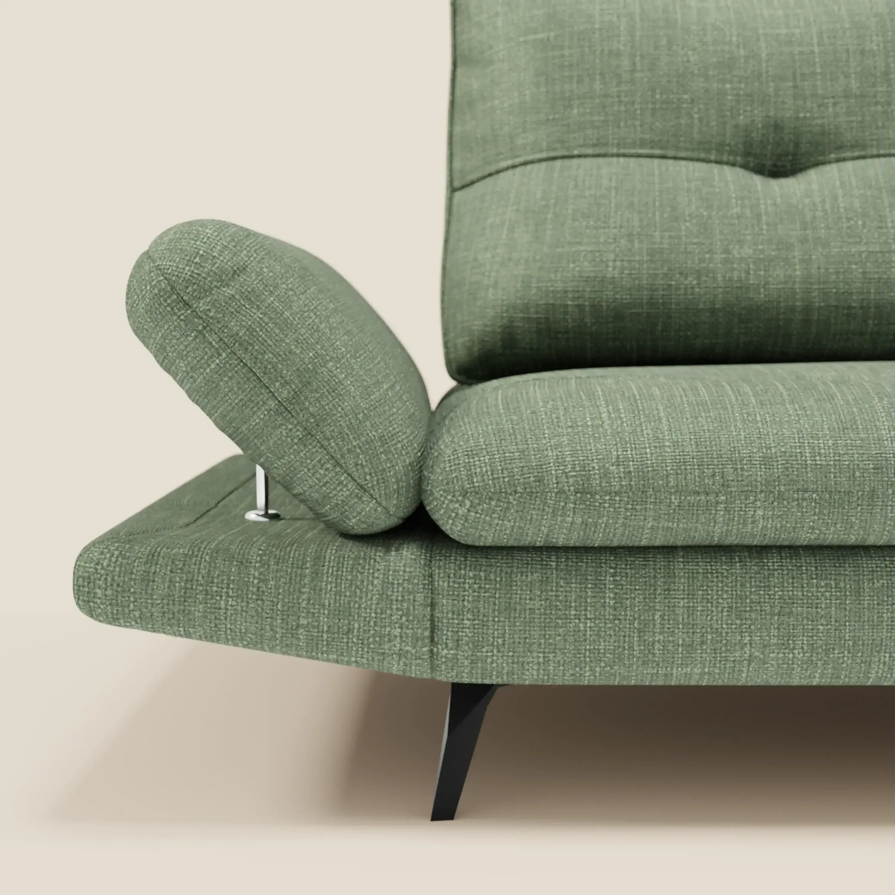 Ardex Canapé 3 places avec dossiers coulissants et accoudoir réglables en tissu doux imperméable T06 vert - Image 8