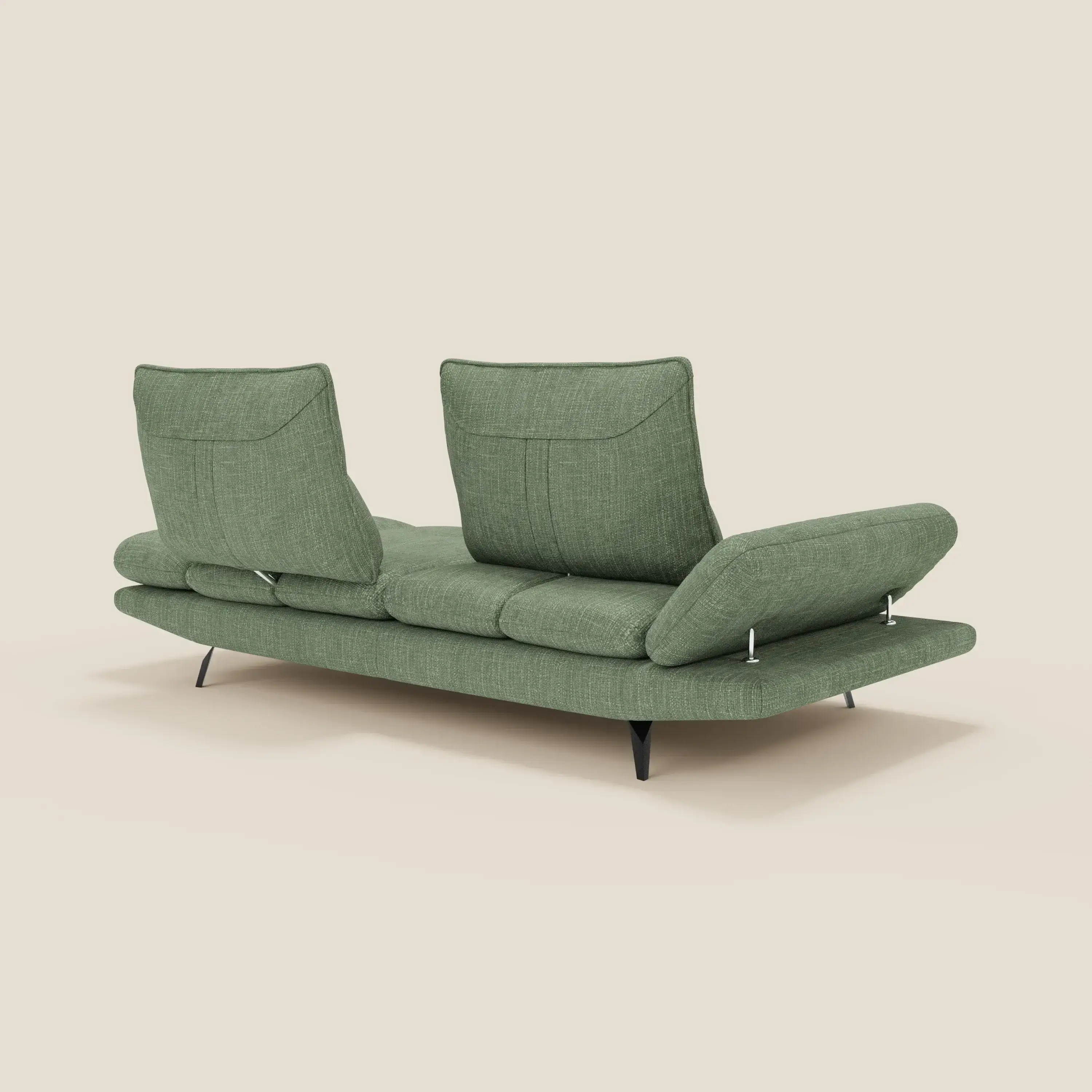 Ardex Canapé 3 places avec dossiers coulissants et accoudoir réglables en tissu doux imperméable T06 vert - Image 9