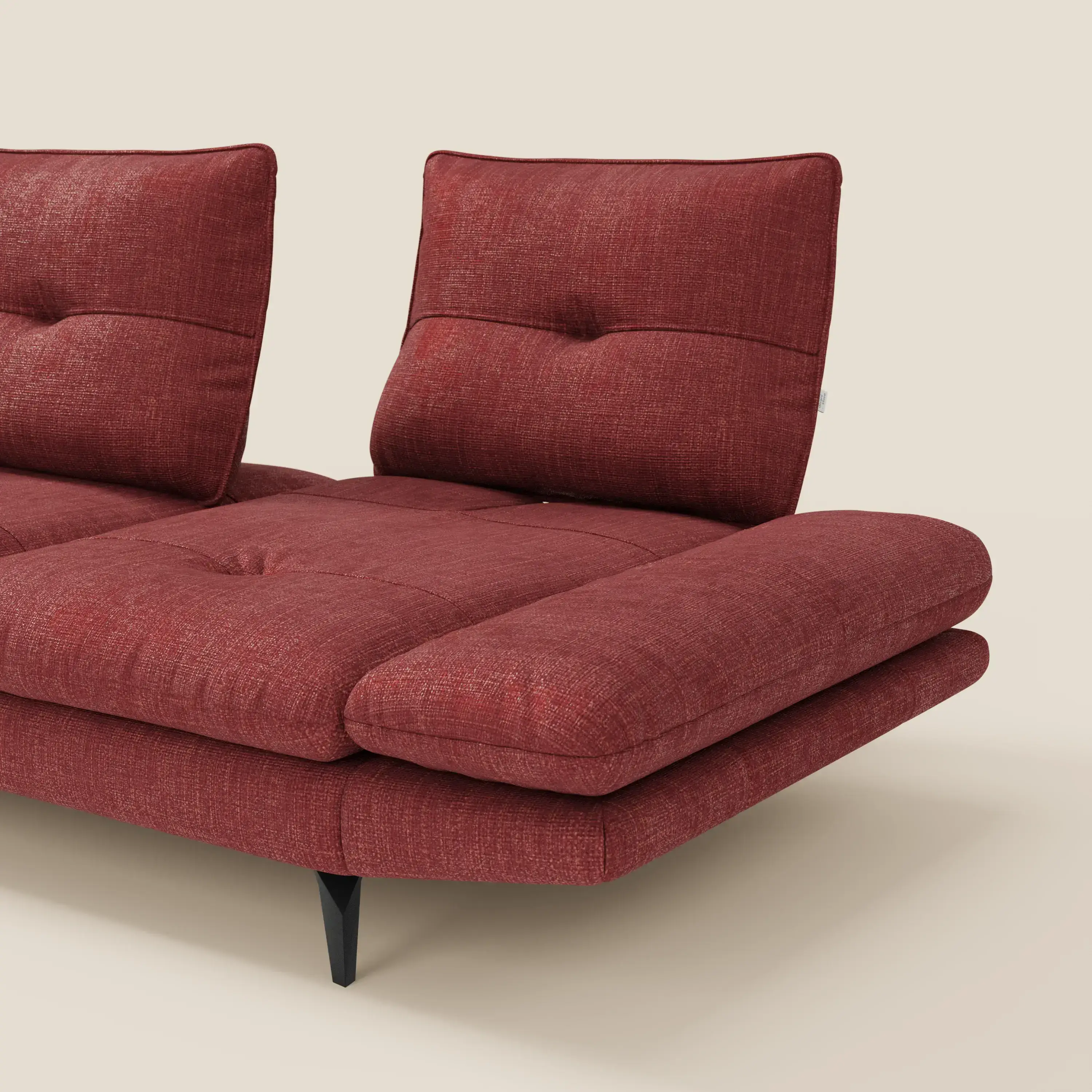 Ardex Canapé avec méridienne - dossiers coulissants et accoudoirs réglables en élégant tissu imperméable T06 - Image 6