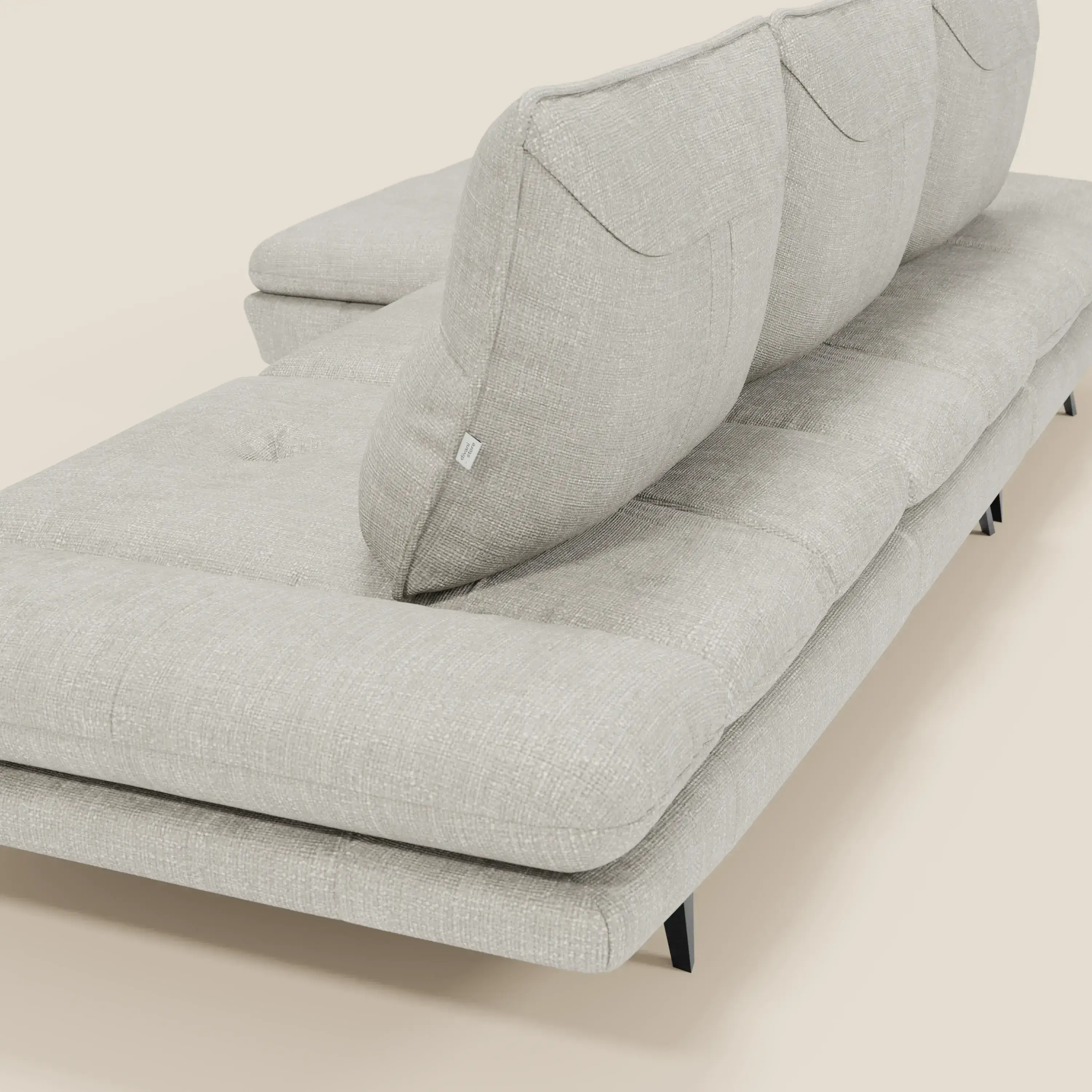 Ardex Canapé avec méridienne - dossiers coulissants et accoudoirs réglables en élégant tissu imperméable T06 - Image 10