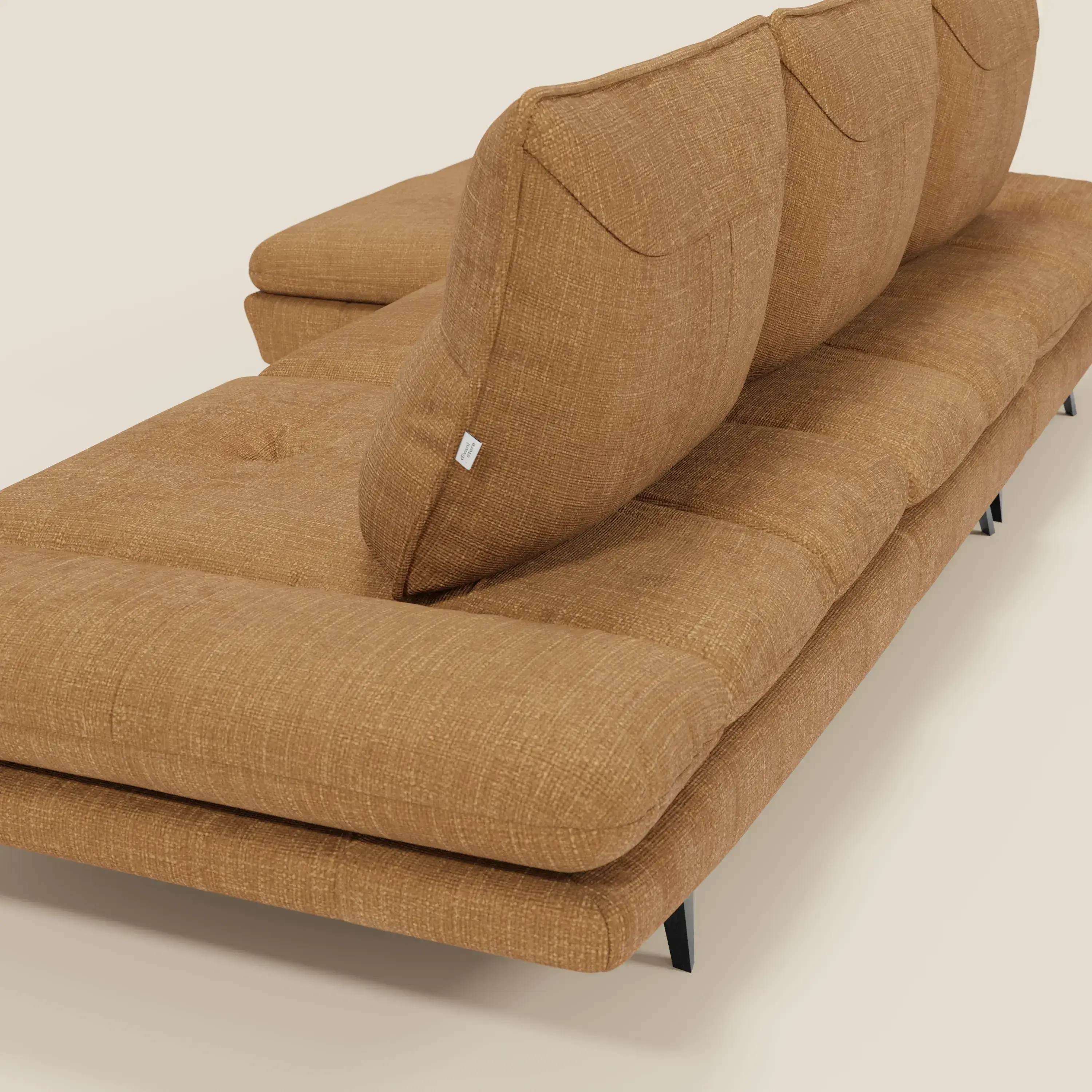 Ardex Canapé avec méridienne - dossiers coulissants et accoudoirs réglables en élégant tissu imperméable T06 ocre - Image 10
