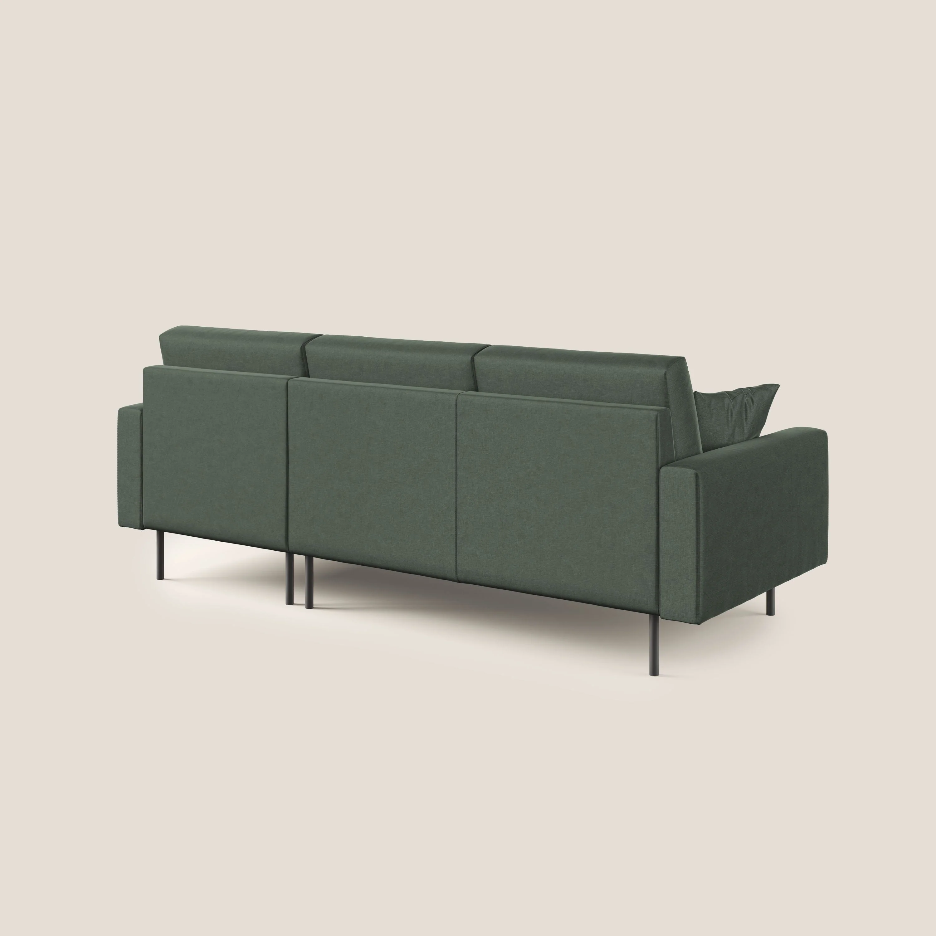 Arthur canapé d'angle moderne en velours doux imperméable T01 vert - Image 4