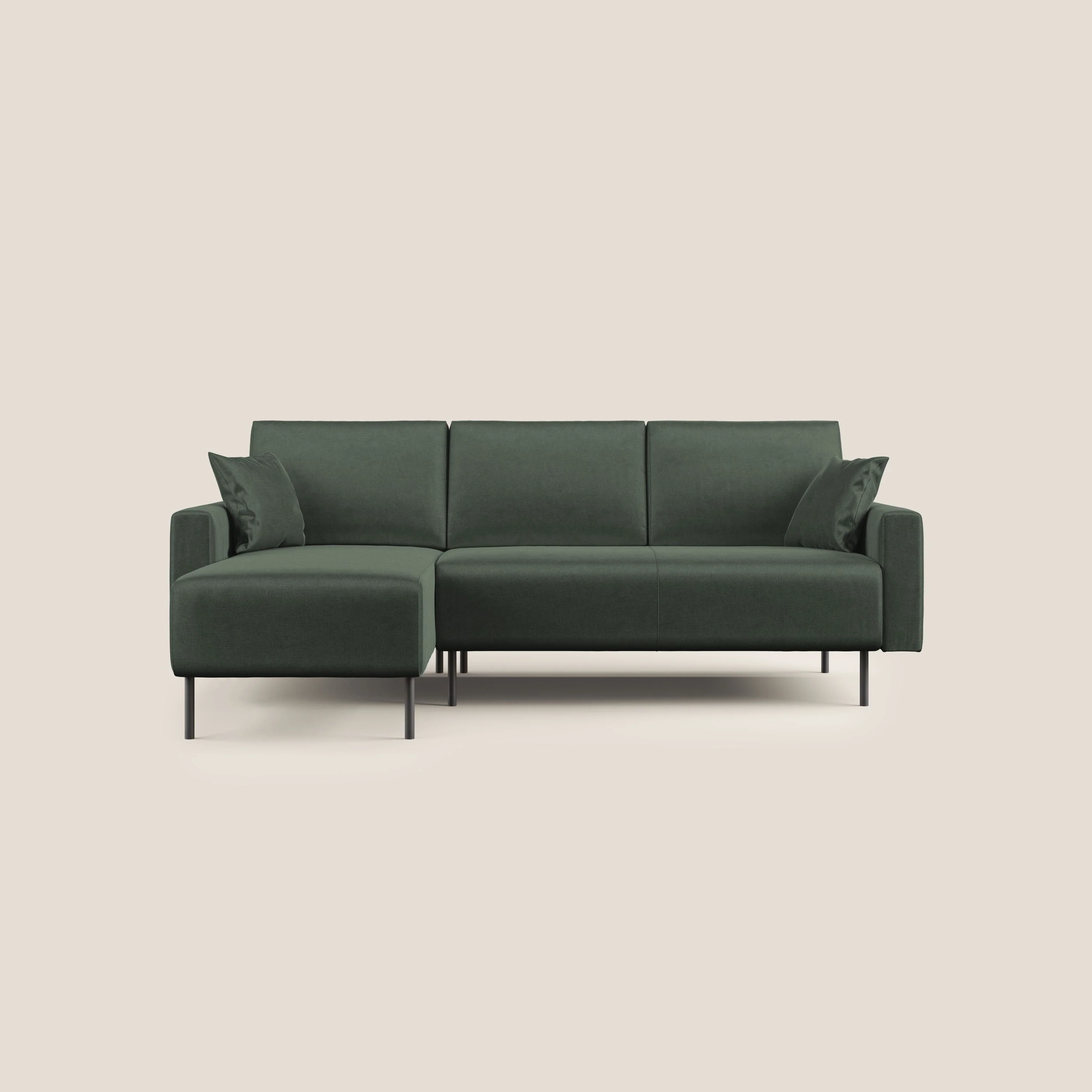 Arthur canapé d'angle moderne en velours doux imperméable T01 vert - Image 9
