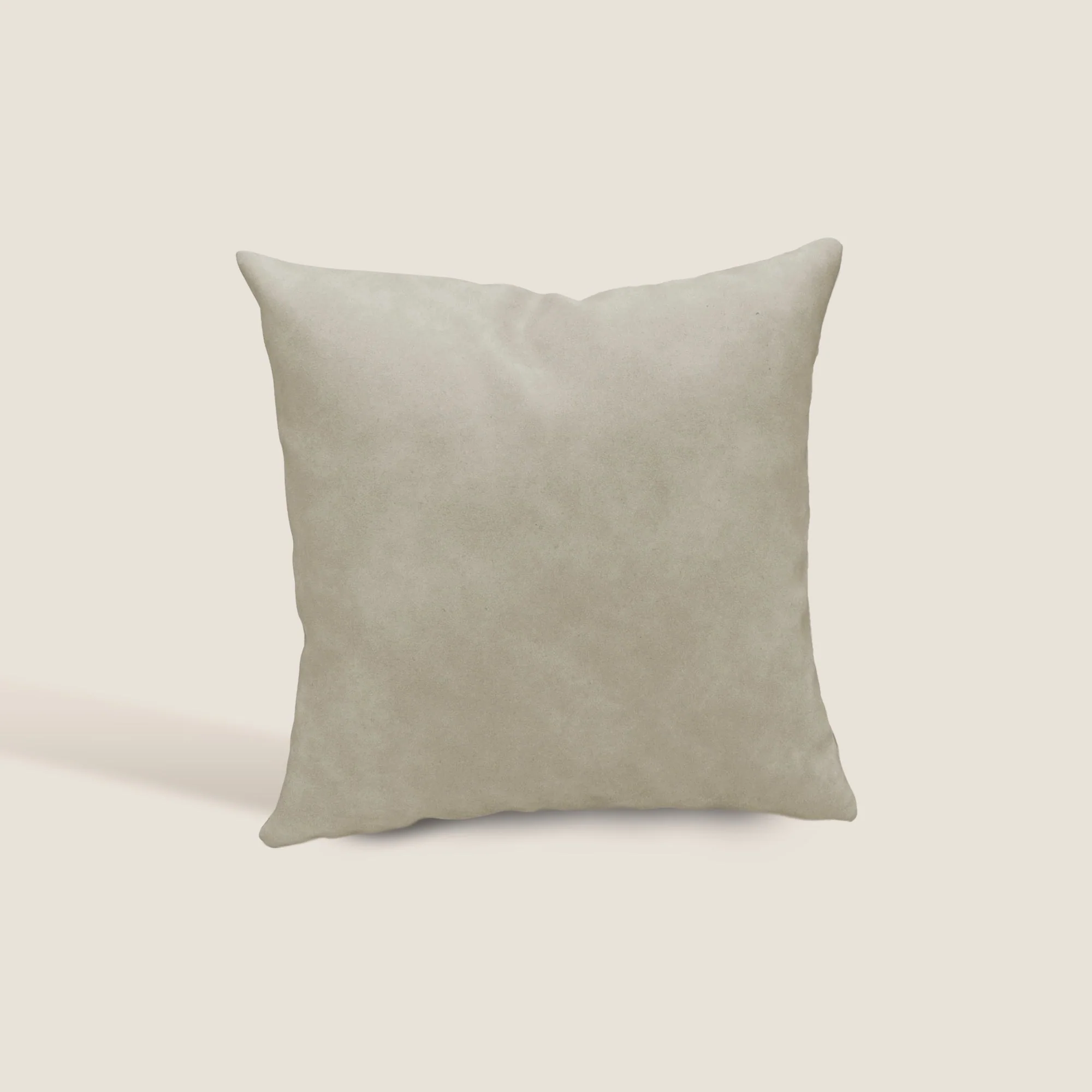 Atlanta coussins carré en simili cuir beige