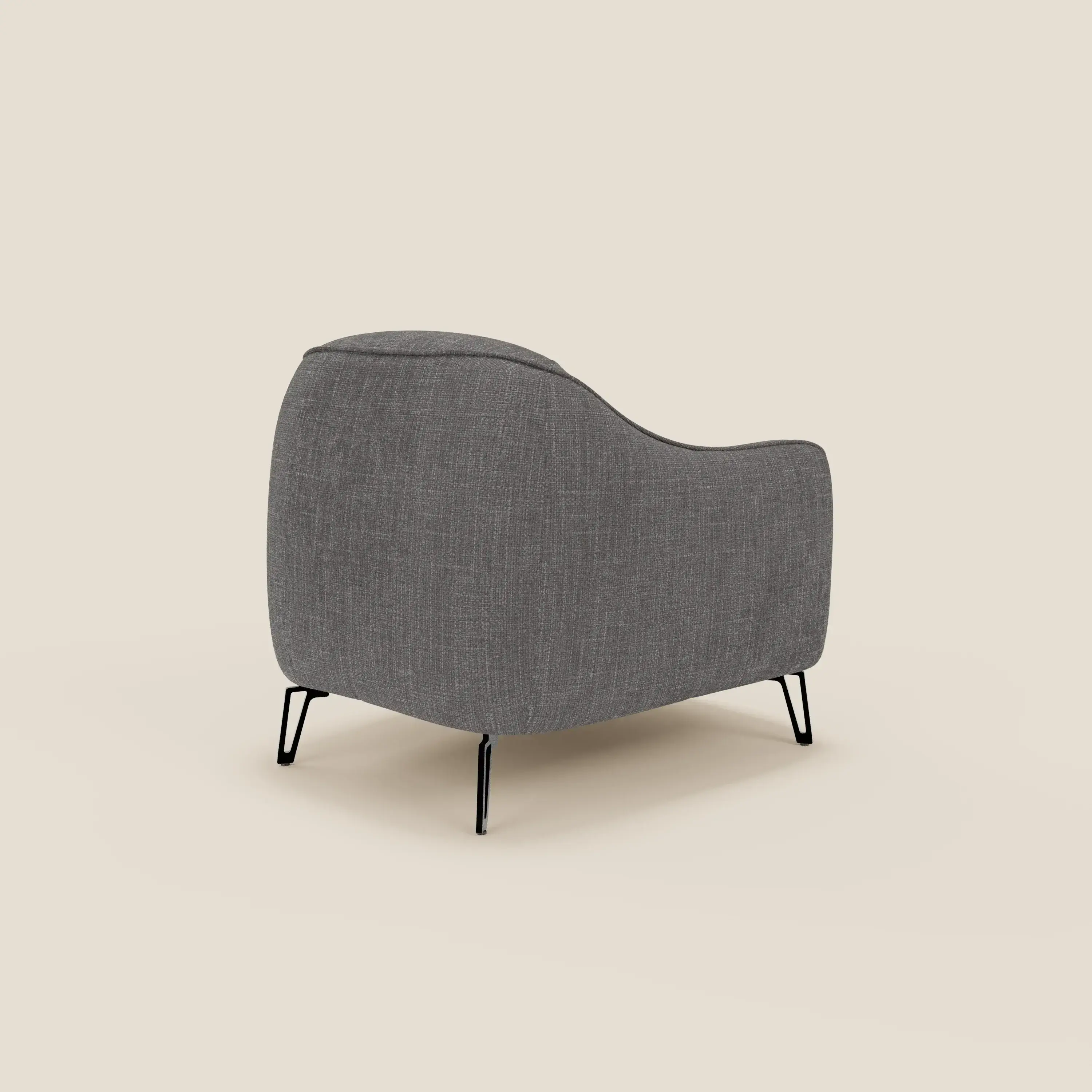 Avela Fauteuil au confort intemporel en tissu doux et imperméable T06 anthracite - Image 4