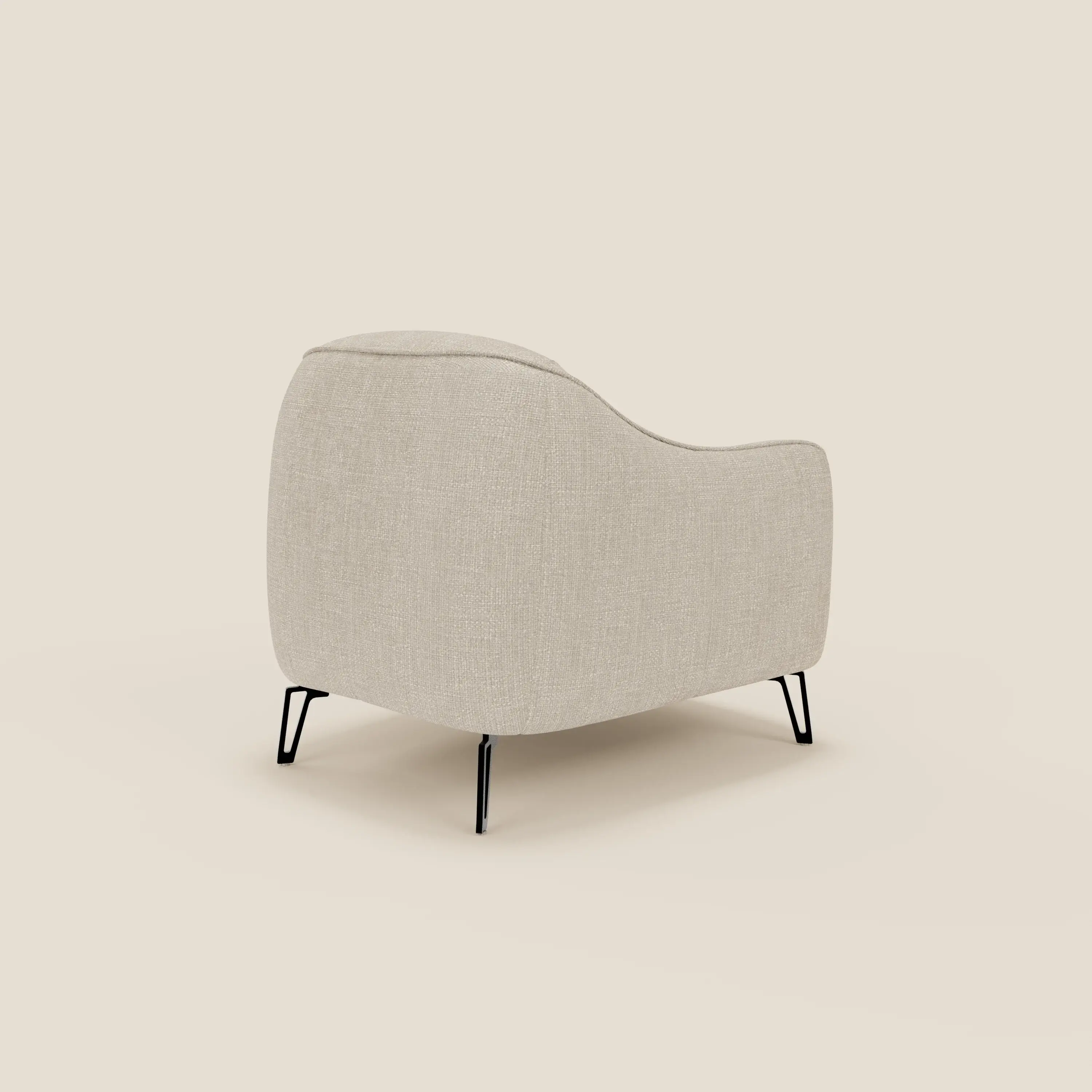 Avela Fauteuil au confort intemporel en tissu doux et imperméable T06 crème - Image 4