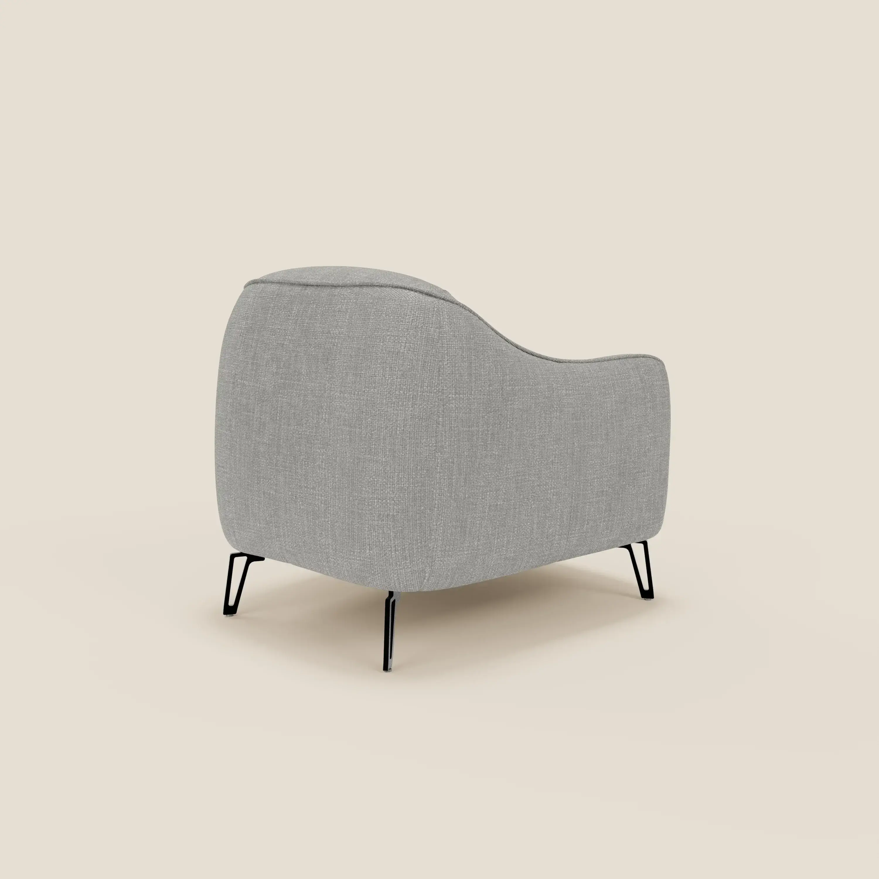 Avela Fauteuil au confort intemporel en tissu doux et imperméable T06 gris - Image 4
