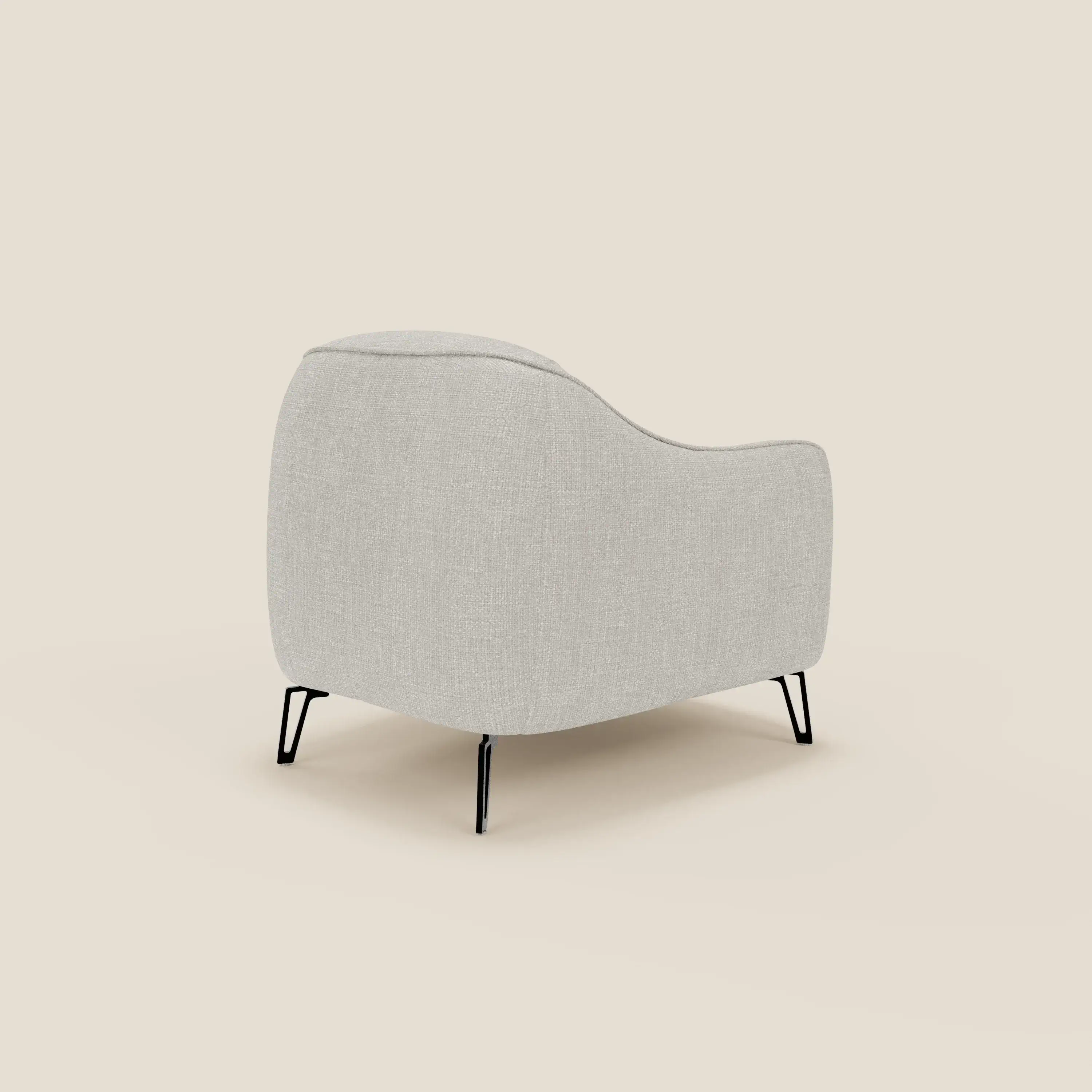 Avela Fauteuil au confort intemporel en tissu doux et imperméable T06 gris clair - Image 4