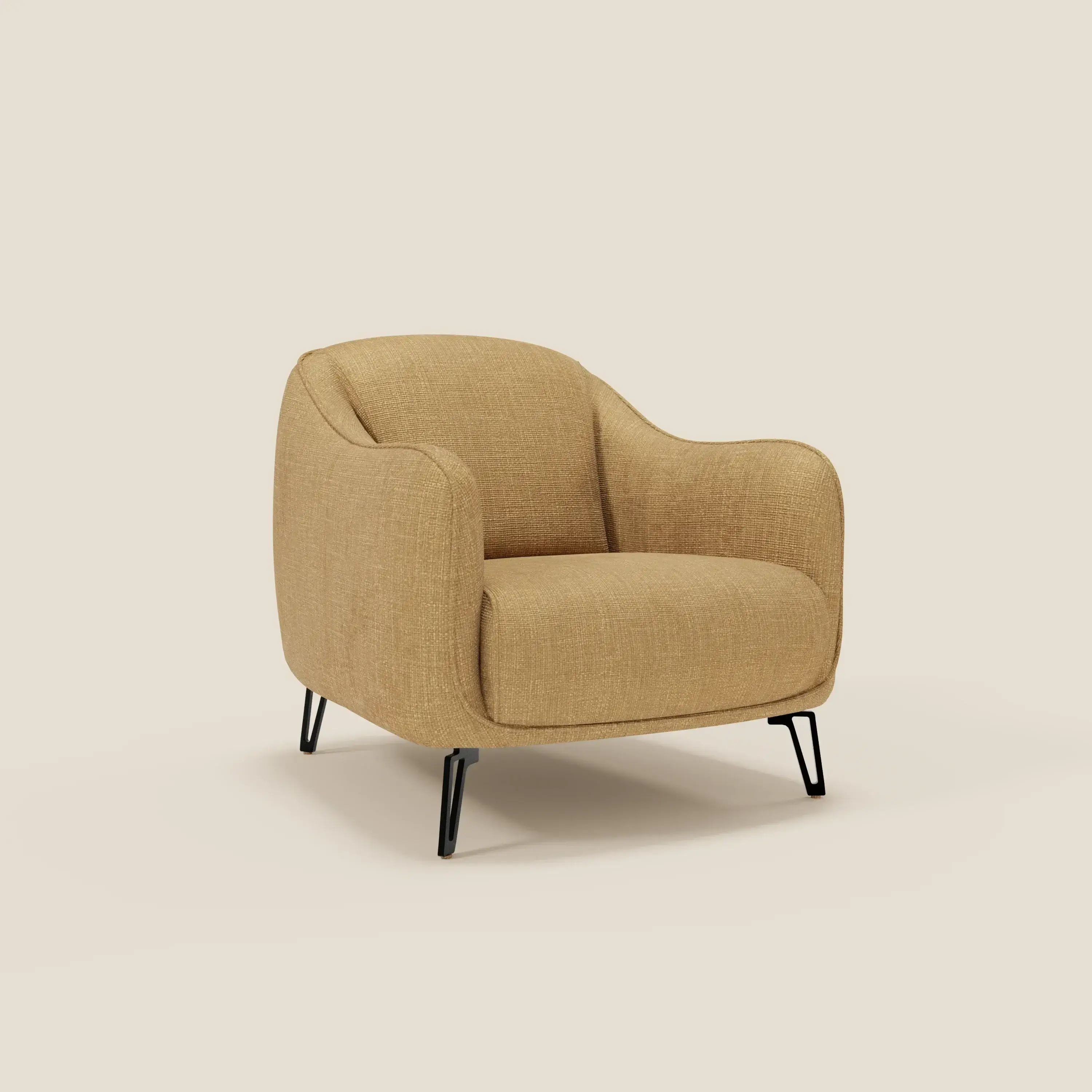 Avela Fauteuil au confort intemporel en tissu doux et imperméable T06 jaune - Image 2