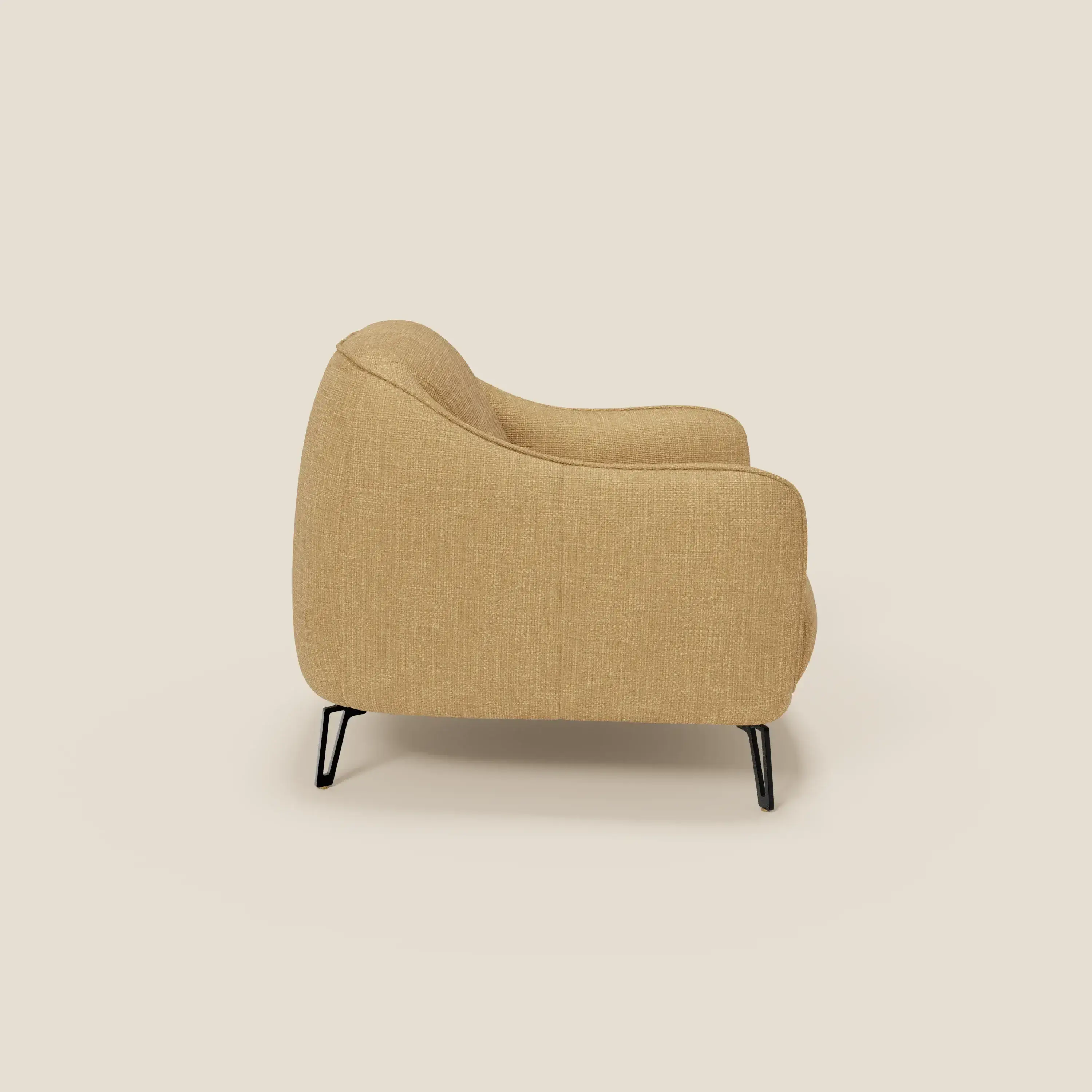 Avela Fauteuil au confort intemporel en tissu doux et imperméable T06 jaune - Image 3