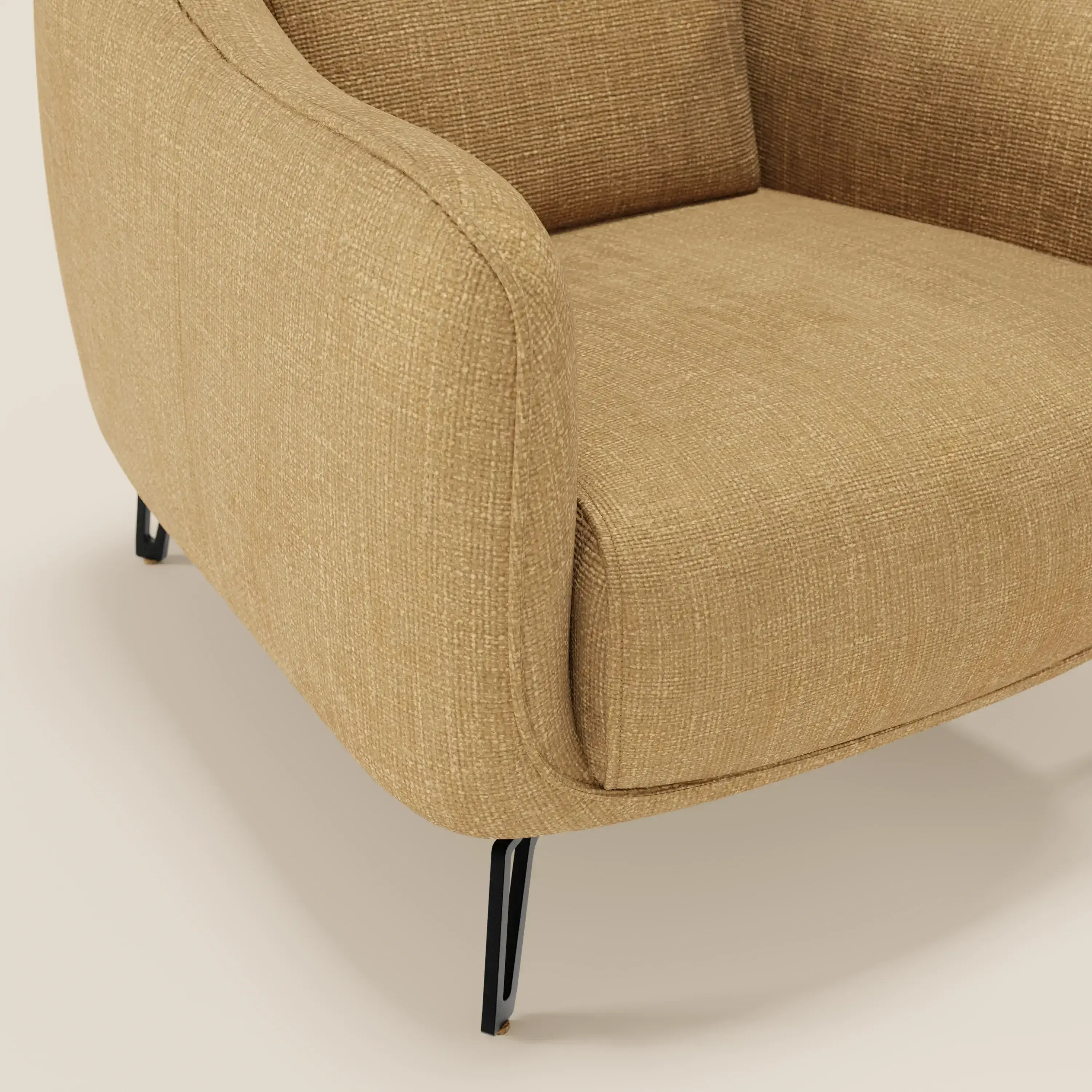 Avela Fauteuil au confort intemporel en tissu doux et imperméable T06 jaune - Image 5